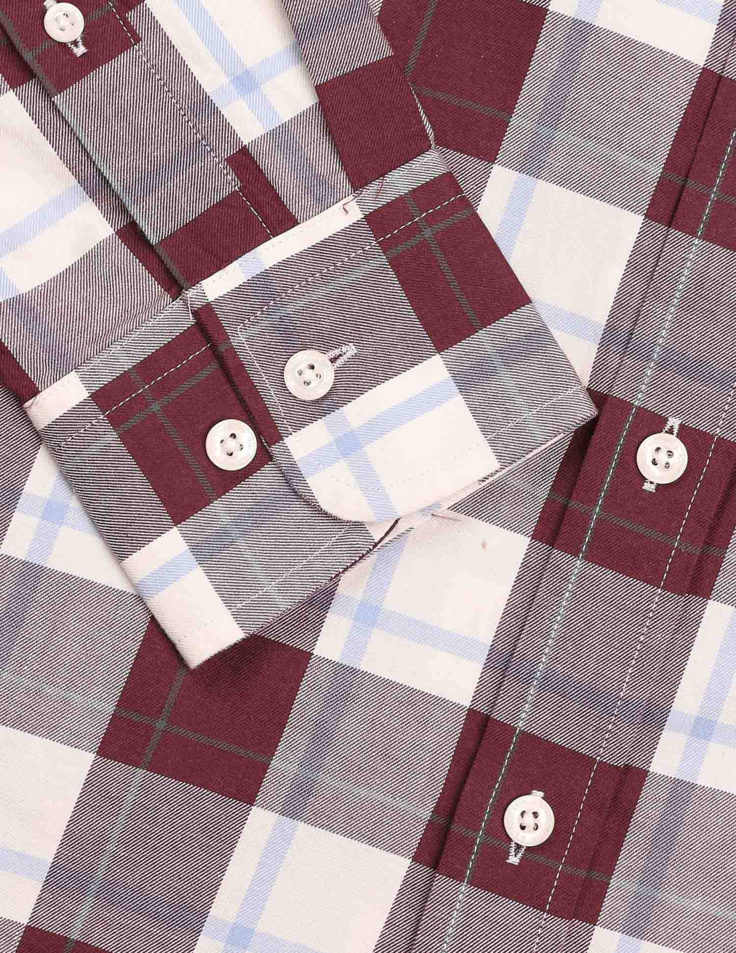 Tartan Checked Tailored Fit Shirt Ivory - U.S. POLO ASSN. | Large