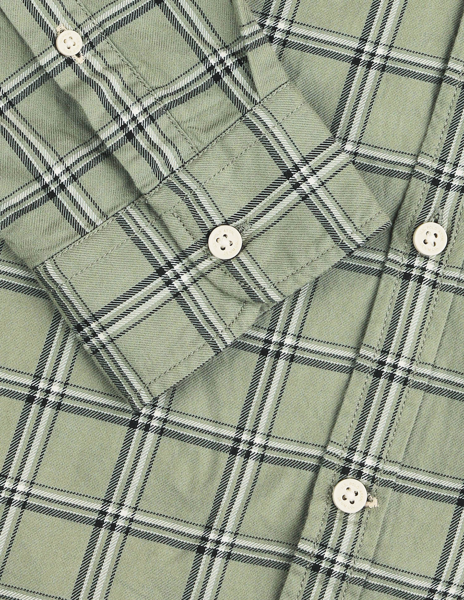 Grid Tattersall Checked Twill Shirt Olive - U.S. Polo Assn. India | Large