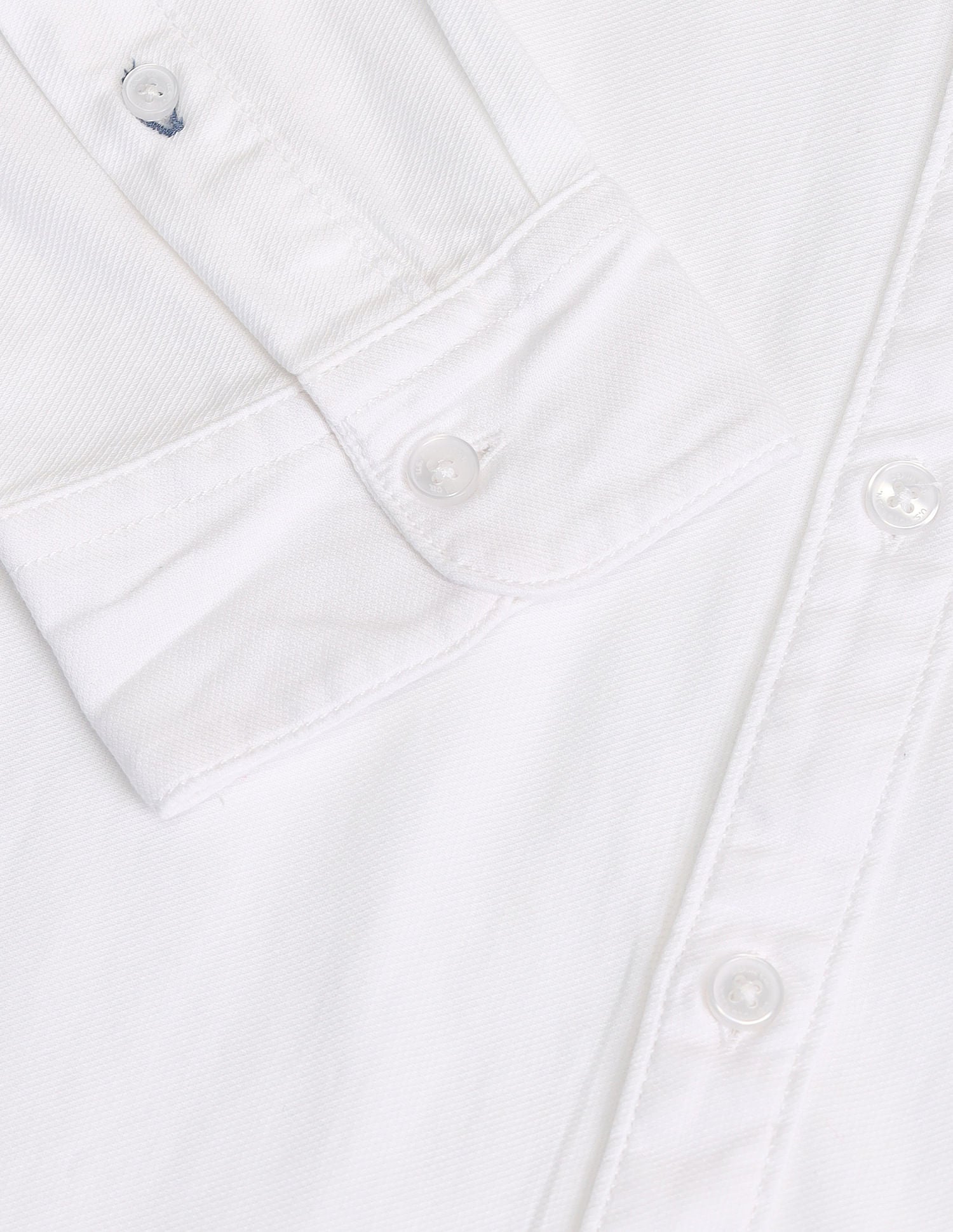 Pure Cotton Solid Shirt White - U.S. Polo Assn. India | Large