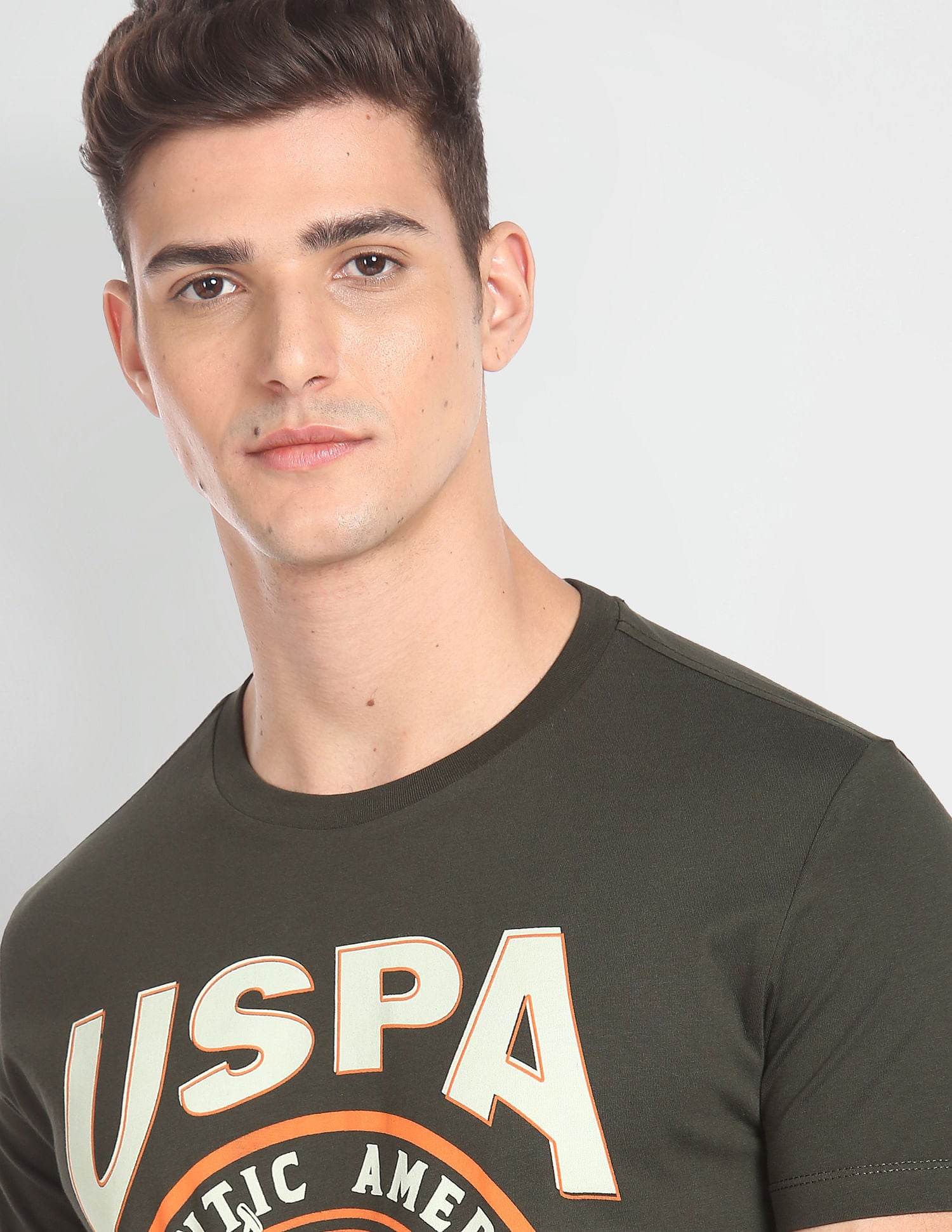 Slim Fit Crew Neck T-Shirt Olive - U.S. POLO ASSN. | Large