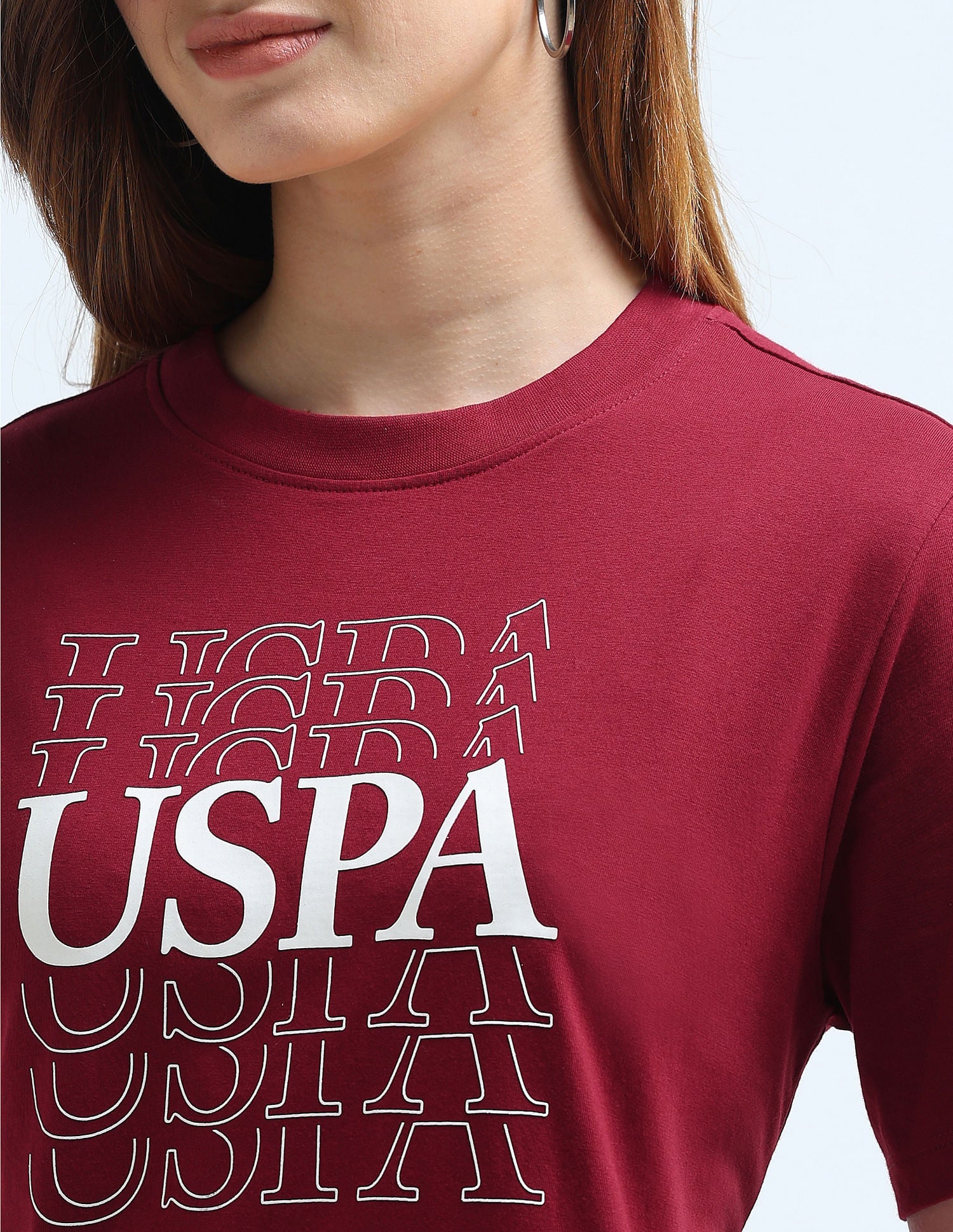 Boxy Fit Graphic T-Shirt Red - U.S. Polo Assn. India | Large