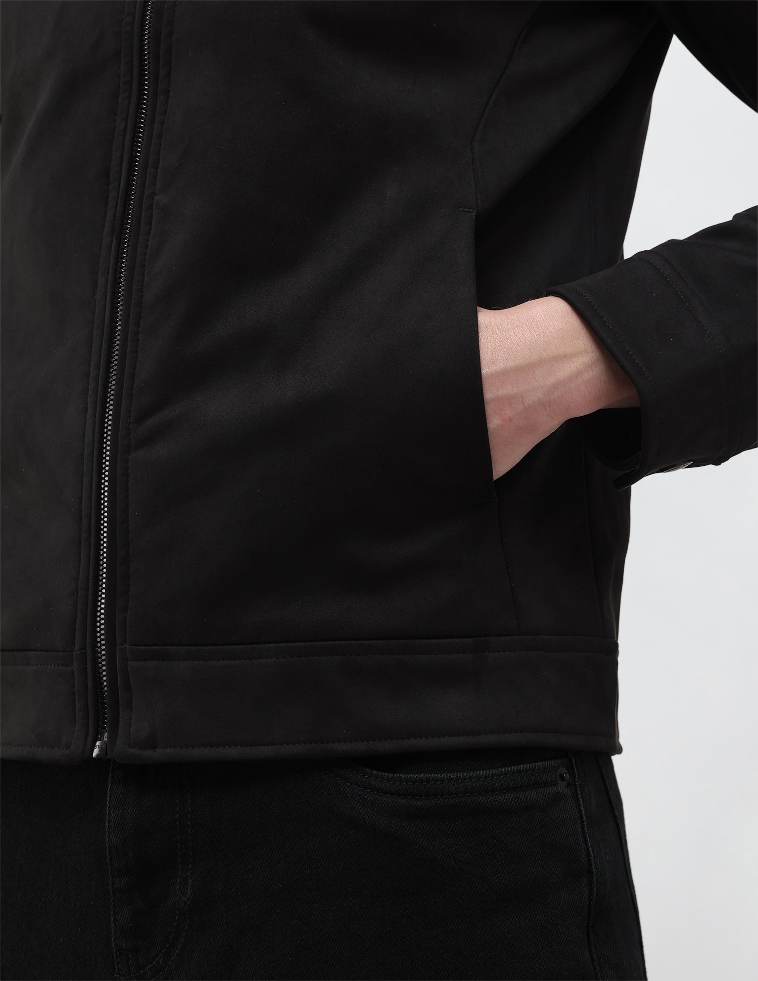 Solid Regular Fit Black & Gold Jacket Black - U.S. Polo Assn. India | Large