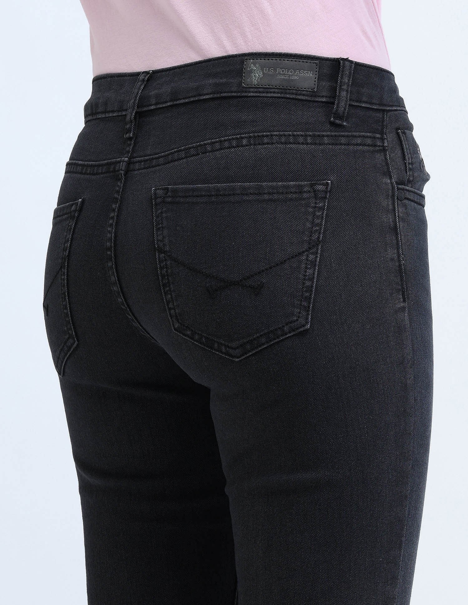 Mid Rise Slim Fit Jeans Dark Grey - U.S. Polo Assn. India | Large