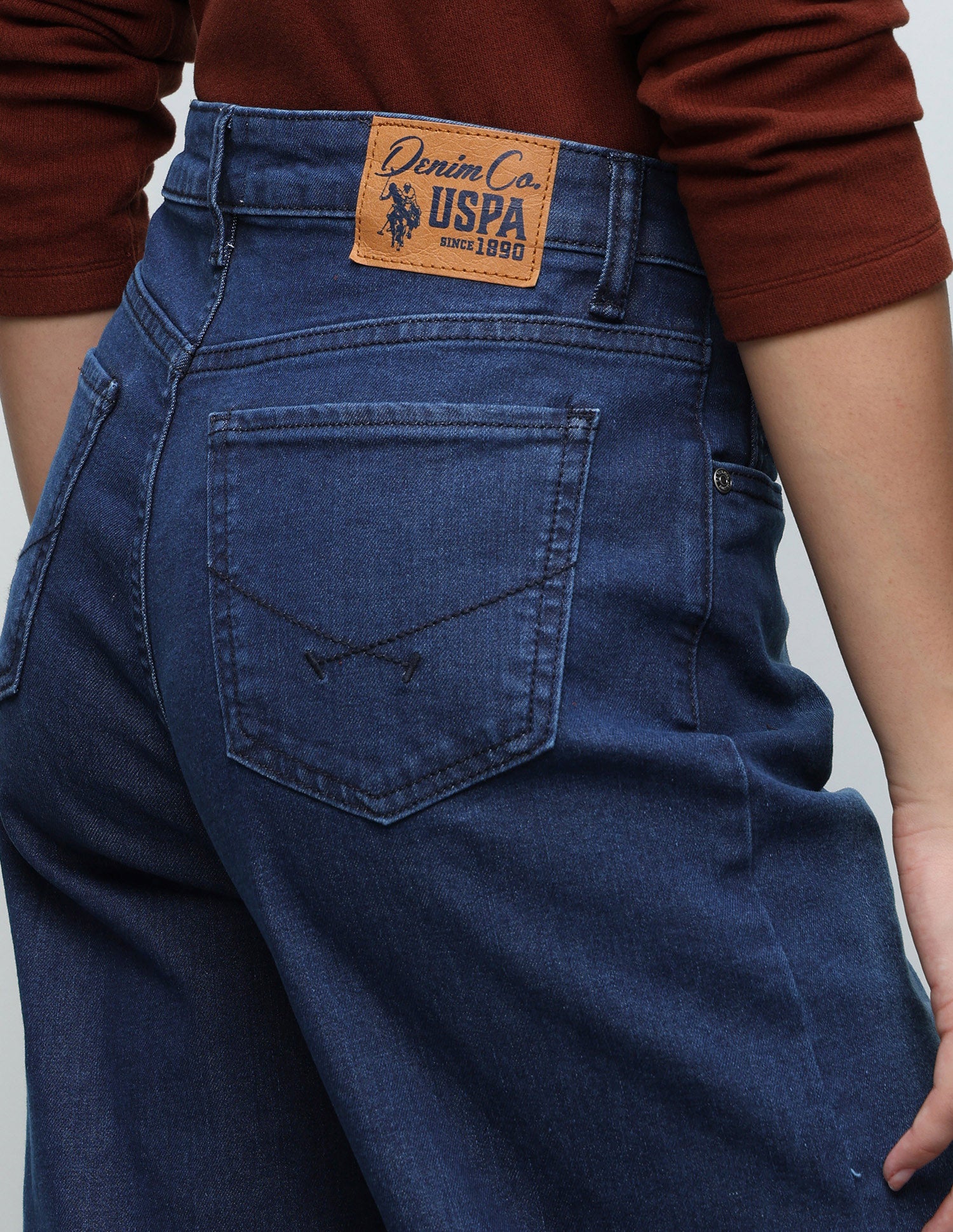 Flared Fit Blue Jeans Blue - U.S. Polo Assn. India | Large