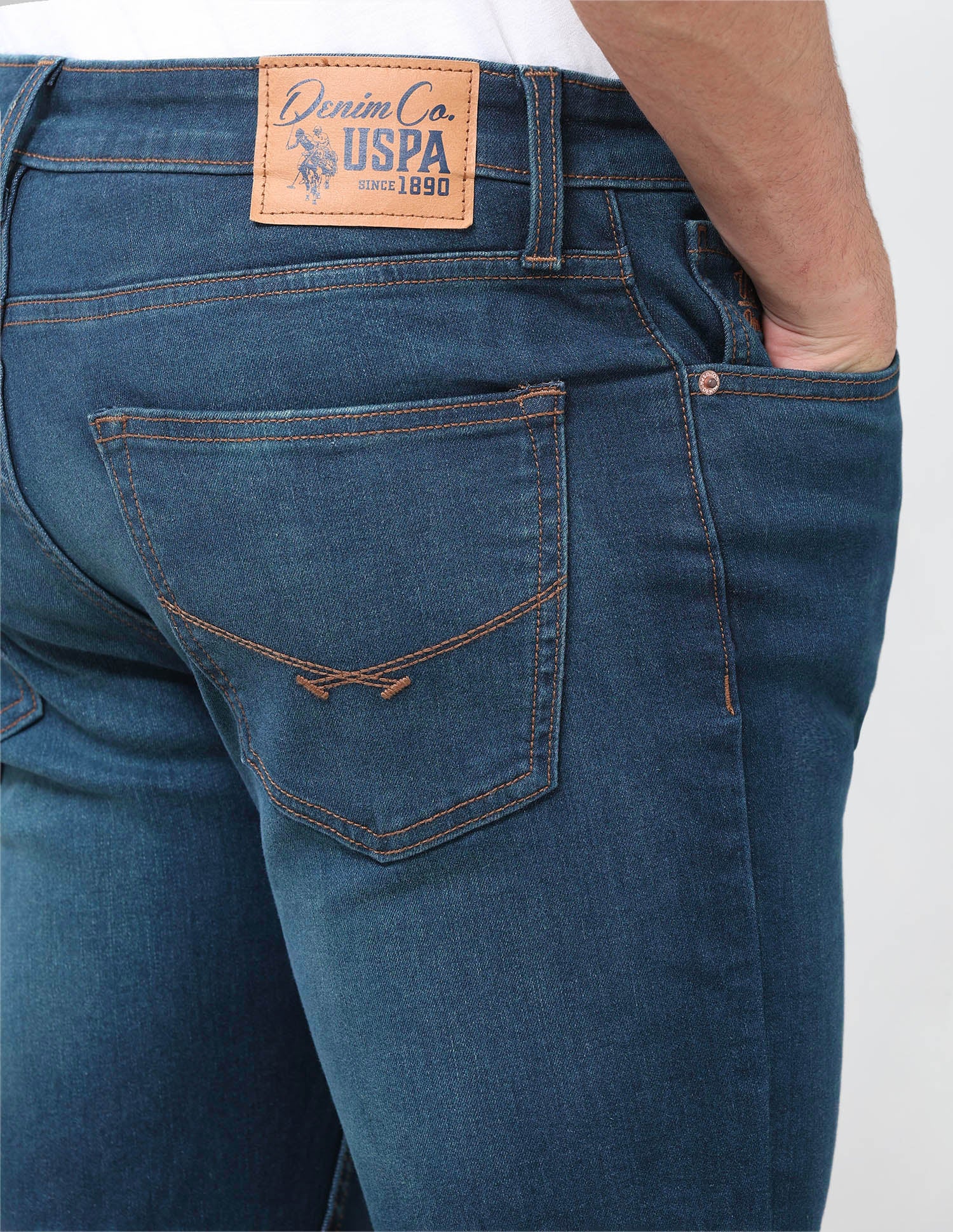 Harold Slim Straight Fit Blue Jeans Dark Indigo - U.S. Polo Assn. India | Large