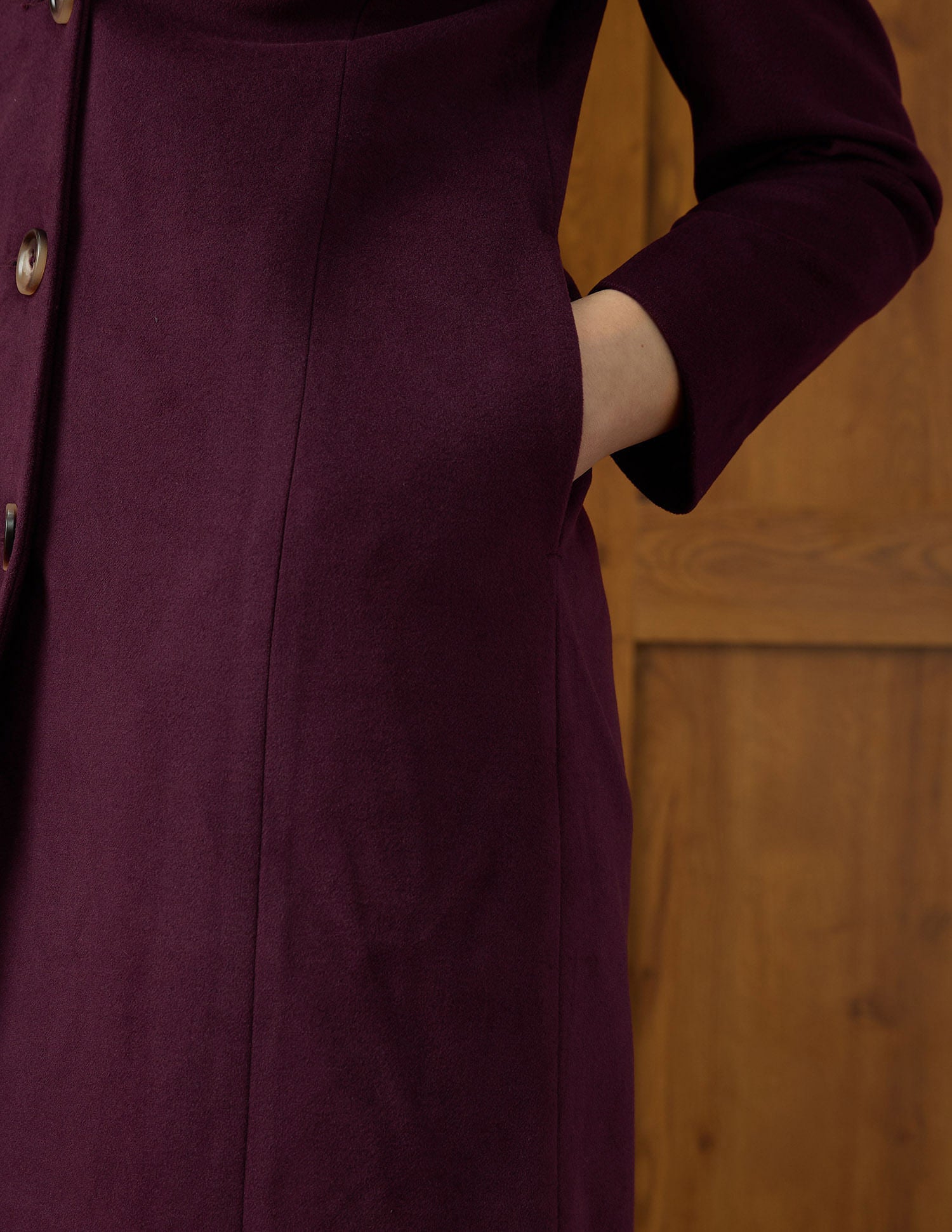 Soild Regular Fit Single Breasted Coat Purple - U.S. POLO ASSN. | Large