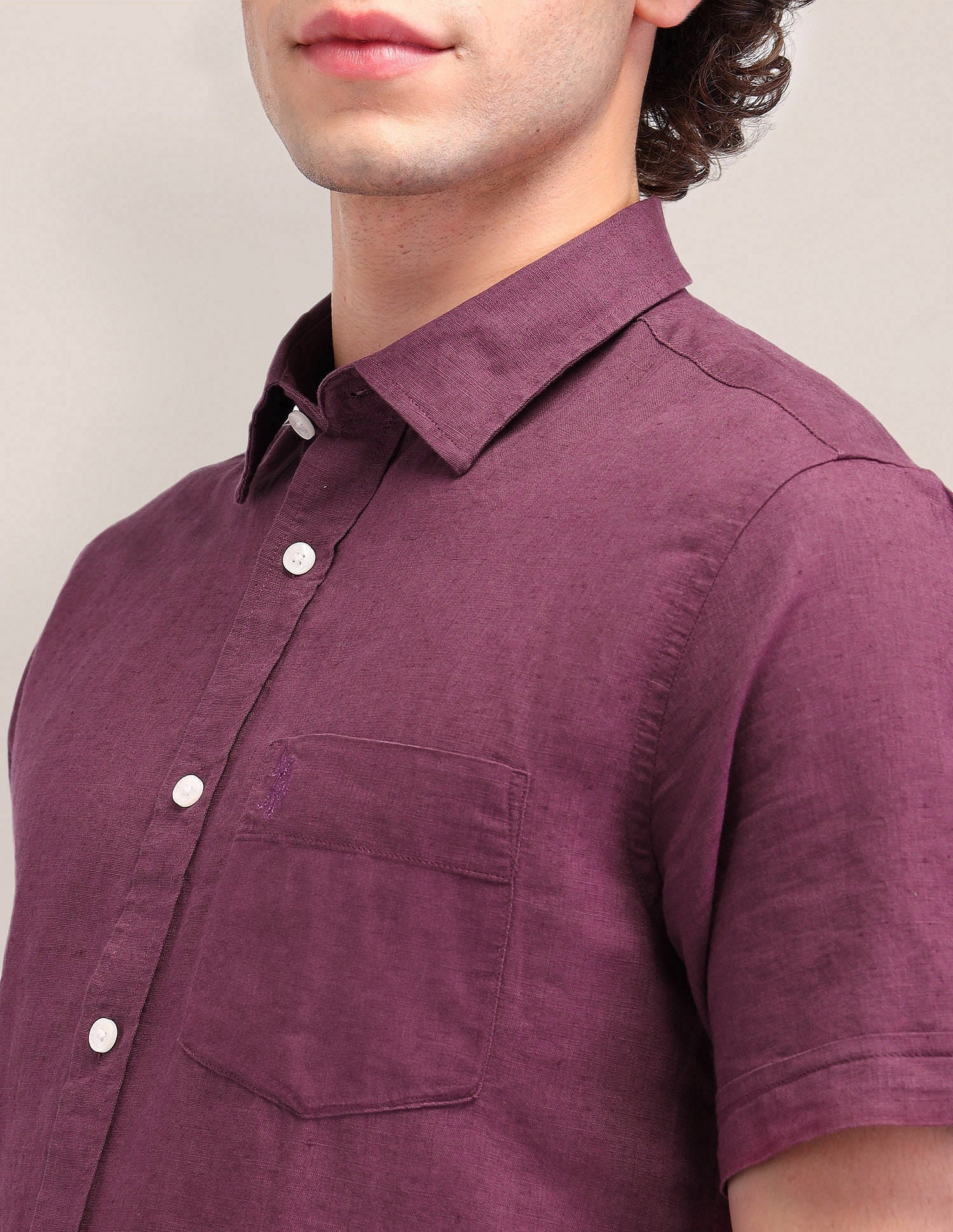 Poplin Tailored Fit Shirt Pink - U.S. Polo Assn. India | Large