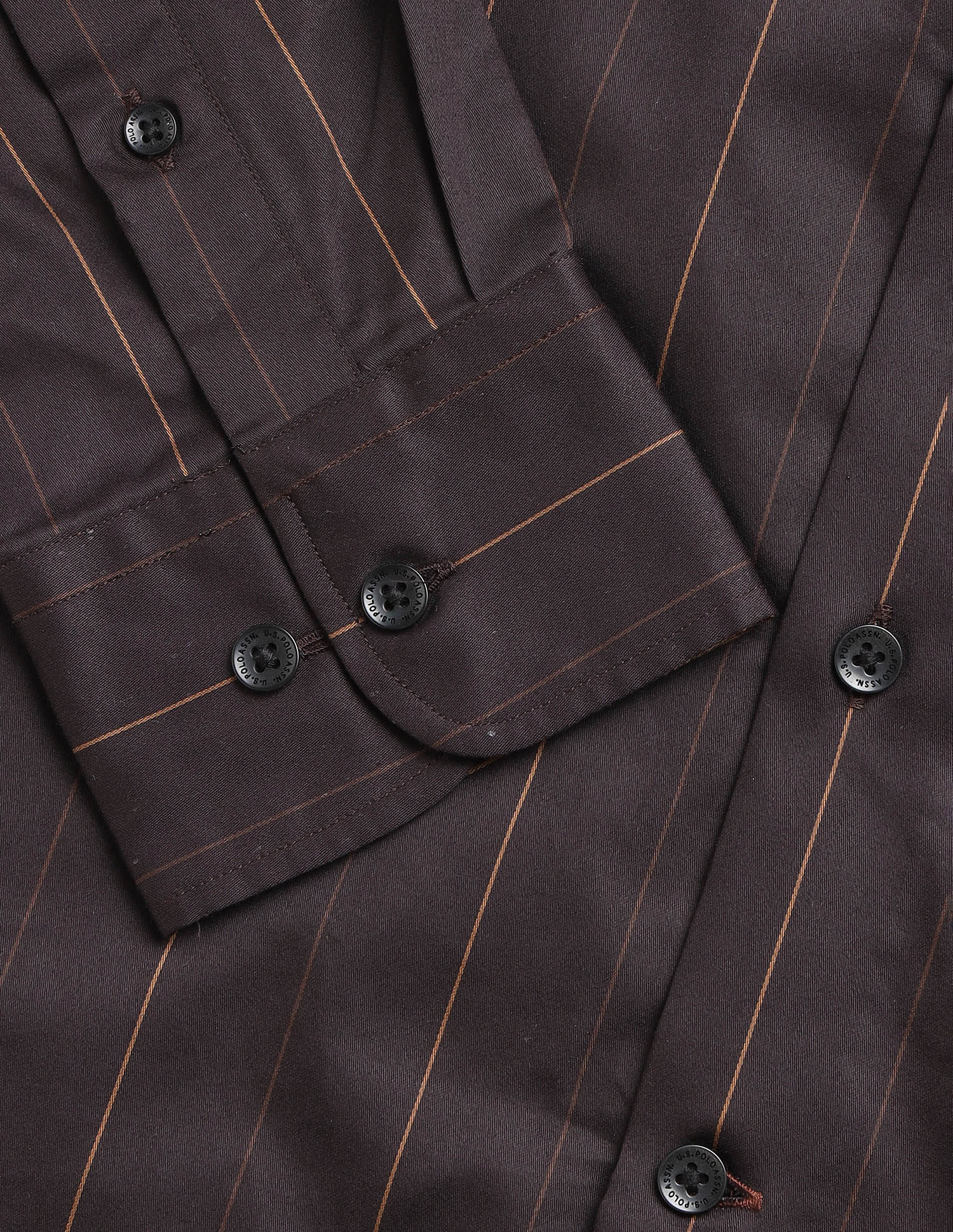 Satin Vertical Striped Shirt Choco - U.S. Polo Assn. India | Large