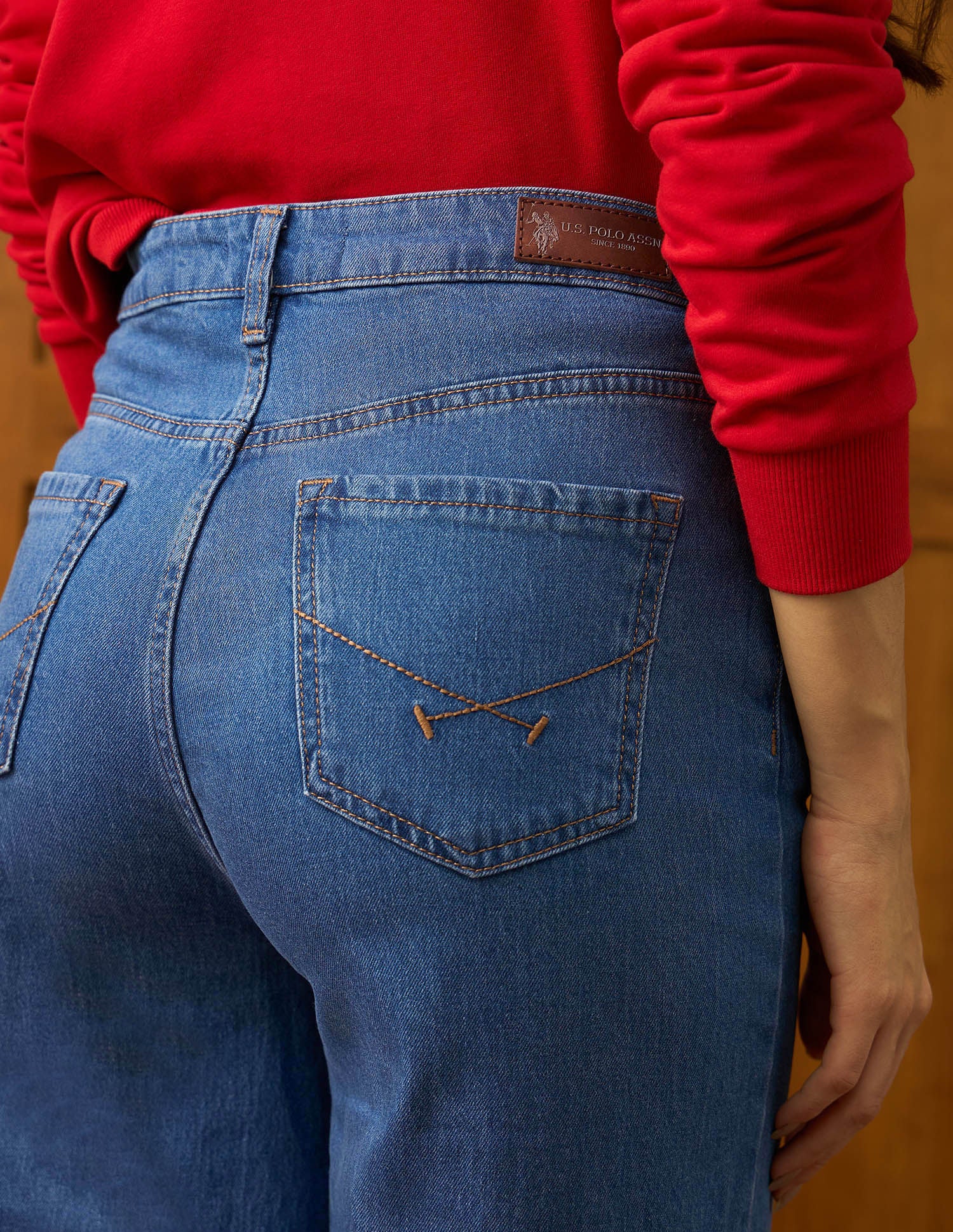 High Rise Wide Leg Fit Blue - U.S. POLO ASSN. | Large