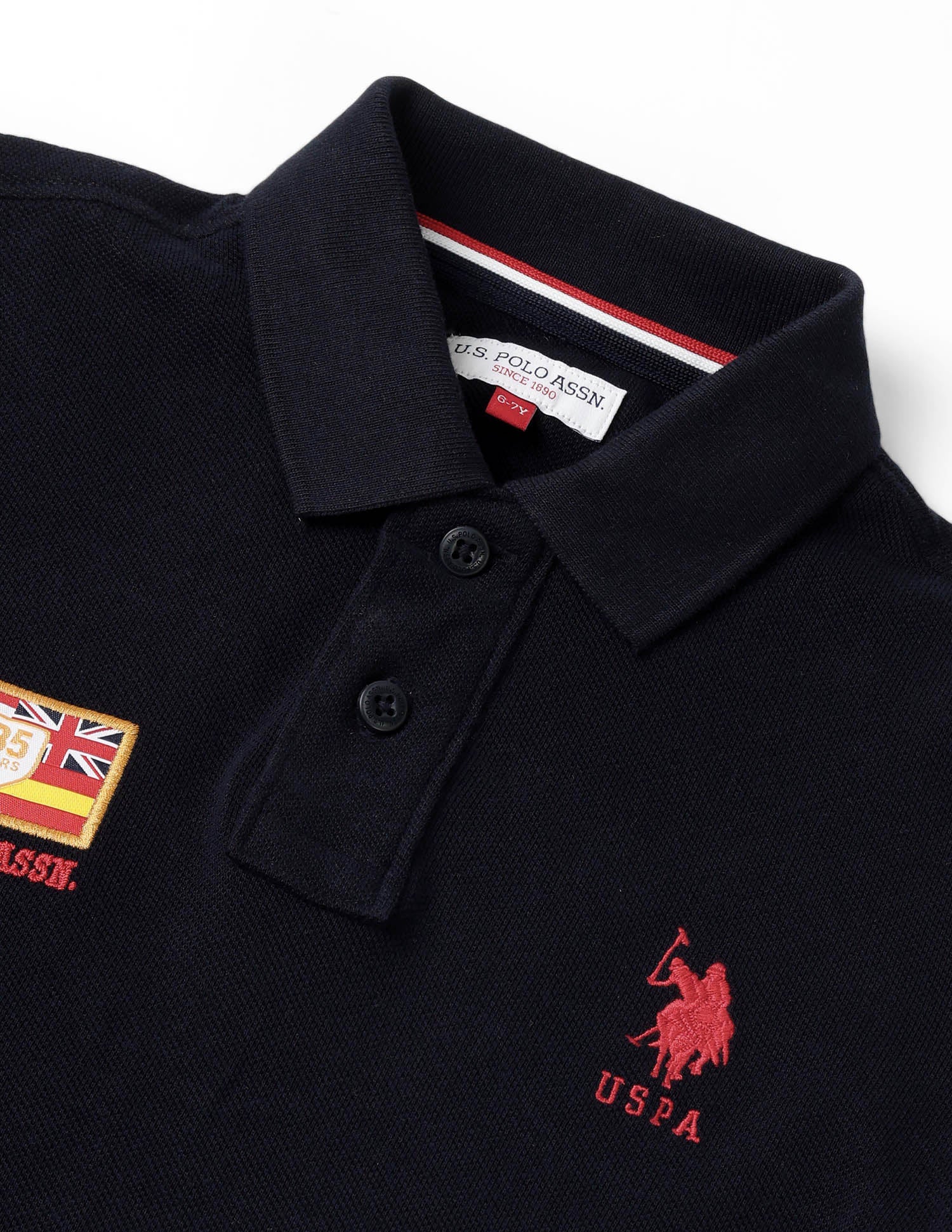 Boys Brand Appliqued Regular Fit Polo Shirt Navy - U.S. POLO ASSN. | Large