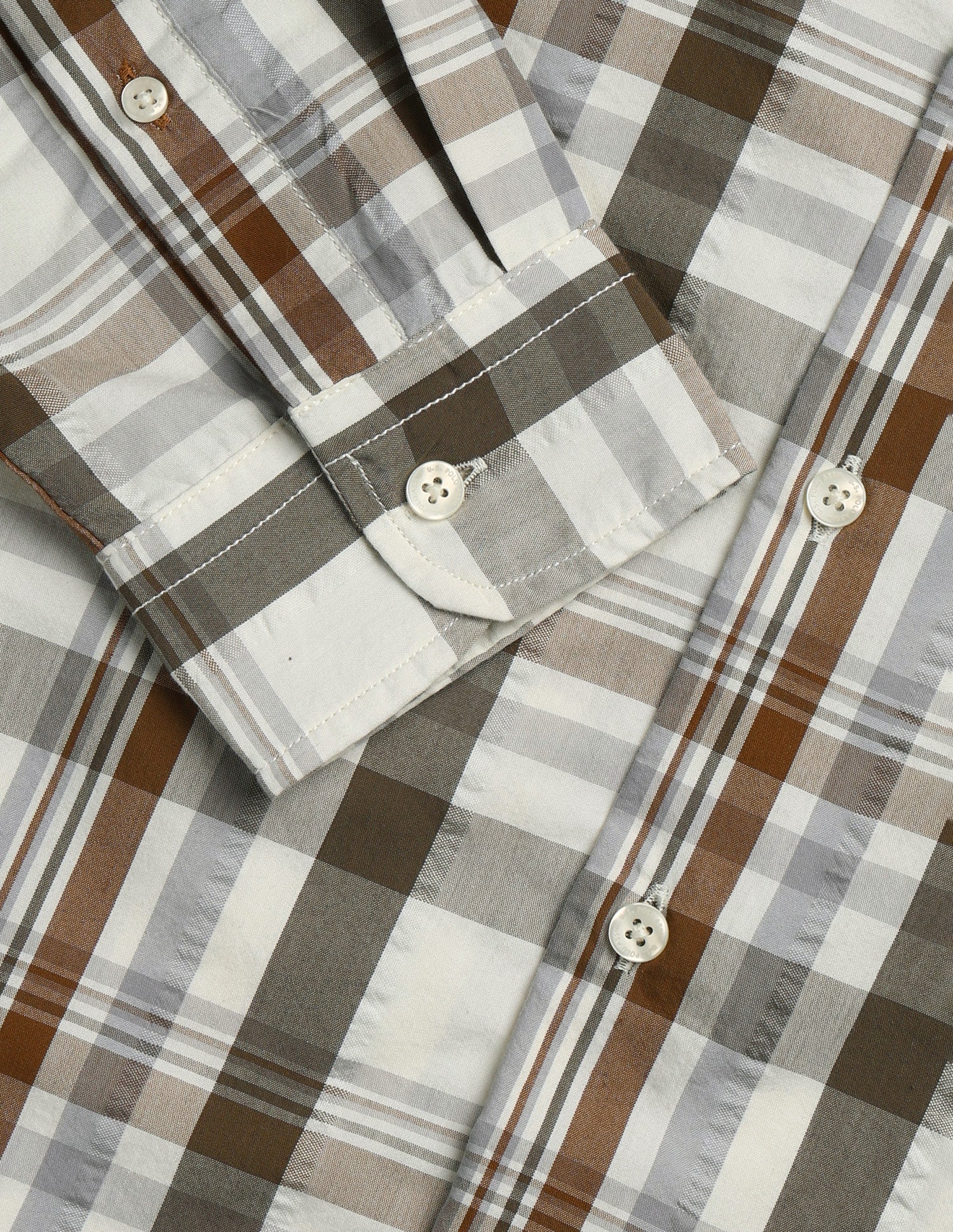 Plaid Checked Seersucker Shirt Green - U.S. Polo Assn. India | Large