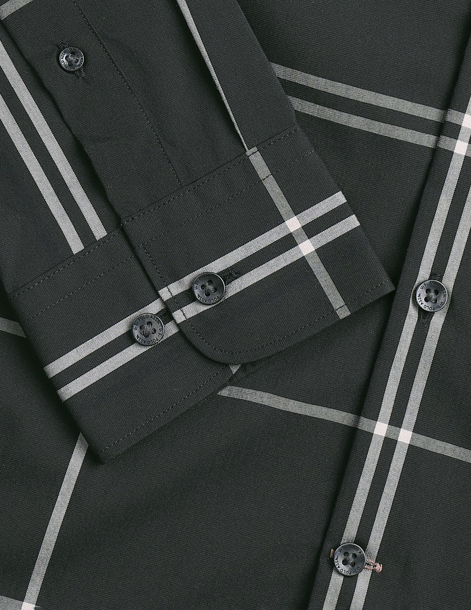 Grid Tattersall Checked Regular Fit Shirt Dark Olive - U.S. Polo Assn. India | Large