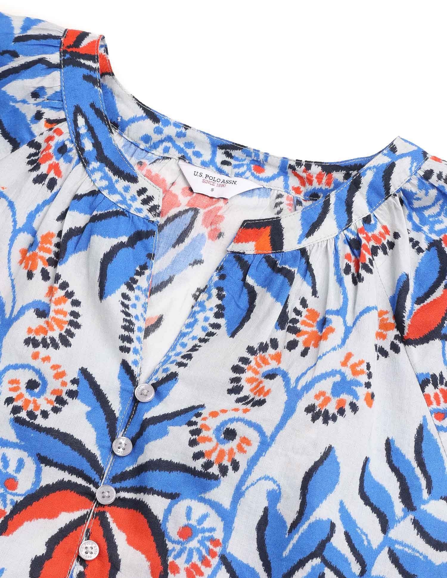 Floral Printed Regular Fit Top Multi-colour - U.S. Polo Assn. India | Large