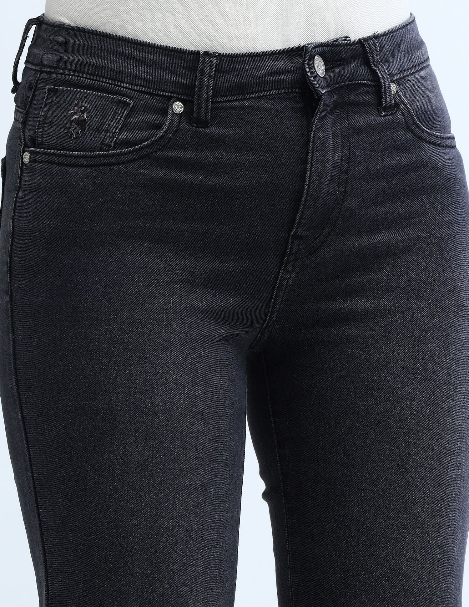 High Rise Regular Bootcut Jeans Dark Grey - U.S. POLO ASSN. | Large