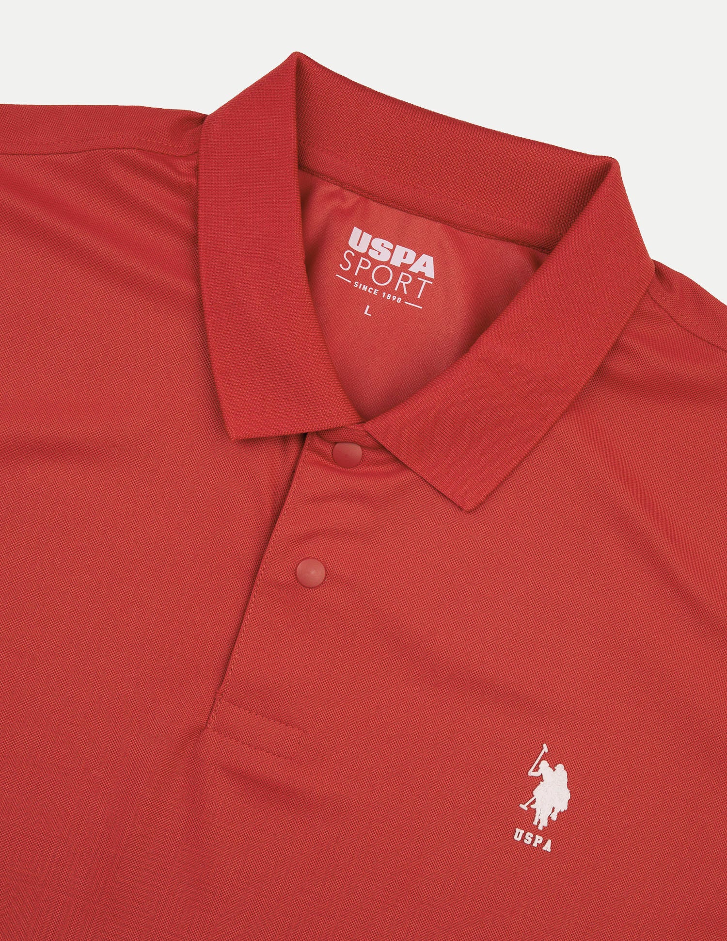 Geometric Printed Regular Fit Active Polo Shirt Orange - U.S. Polo Assn. India | Large