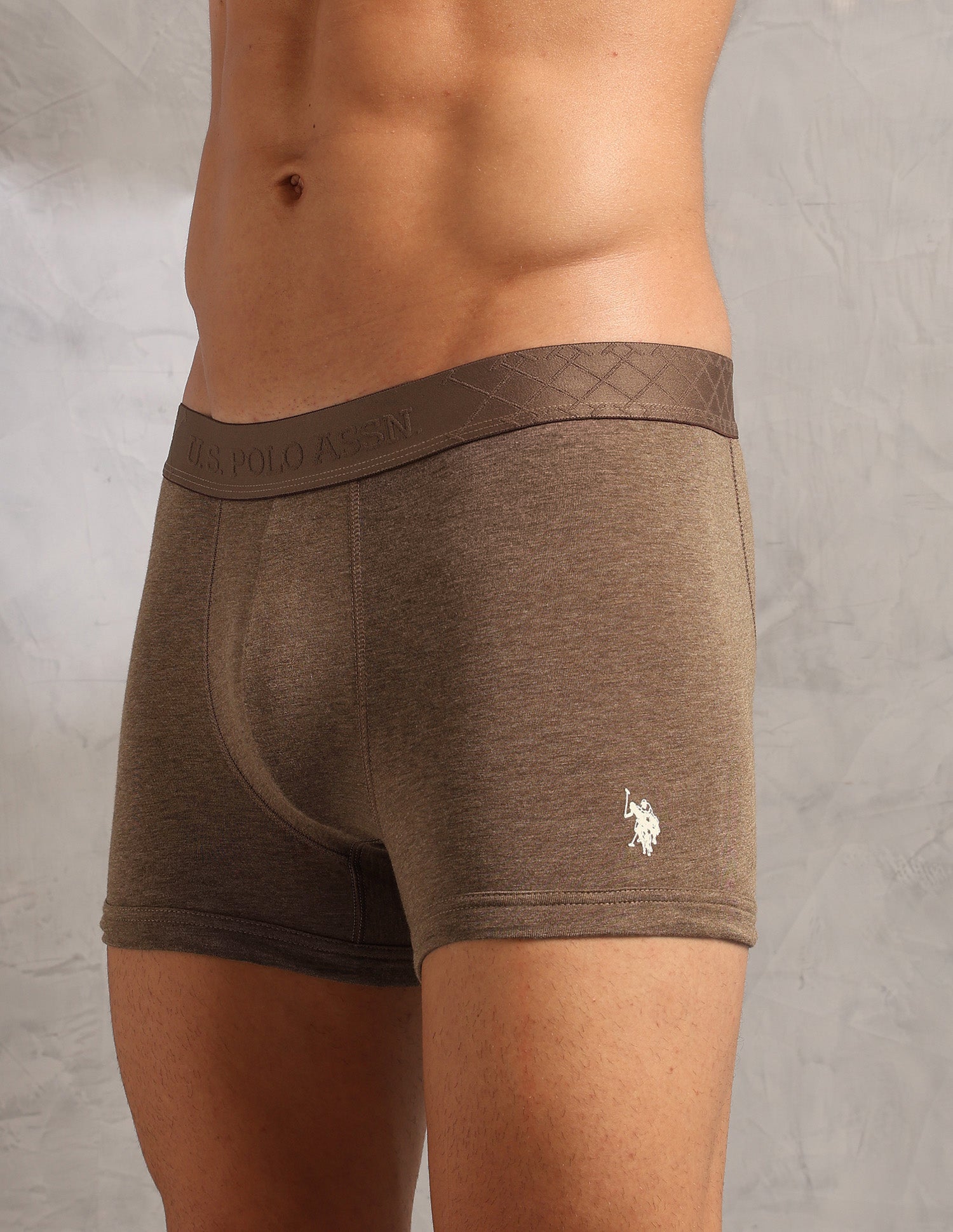 Moisture Control Breathable PT006 Trunks - Pack Of 1 Light Brown Melange - U.S. POLO ASSN. | Large
