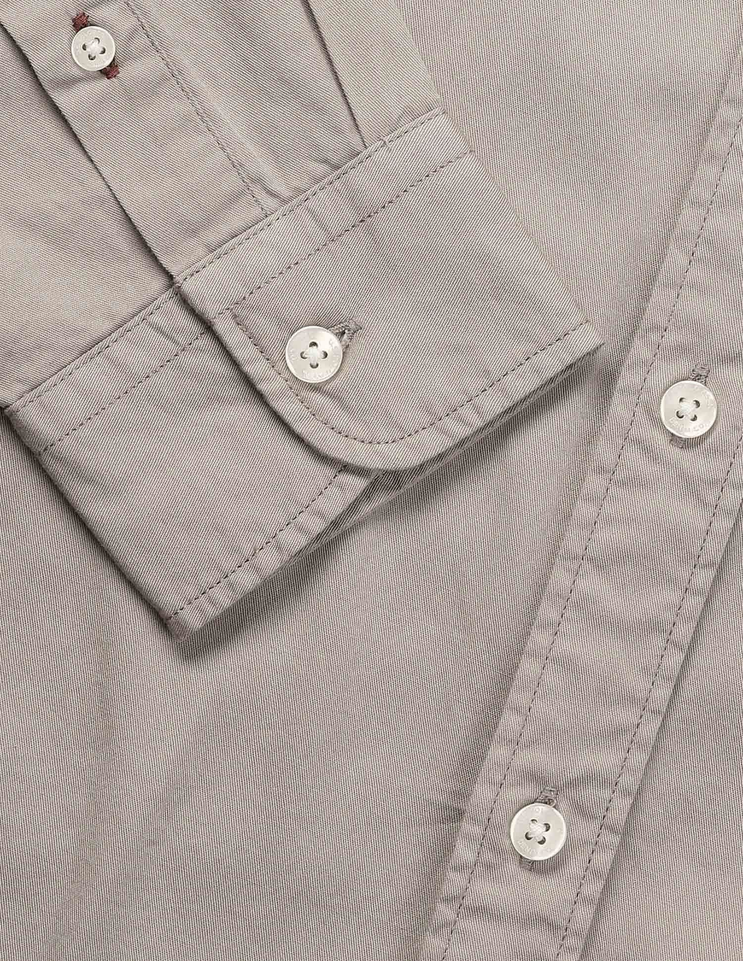 Pure Cotton Twill Shirt Light Khaki - U.S. Polo Assn. India | Large