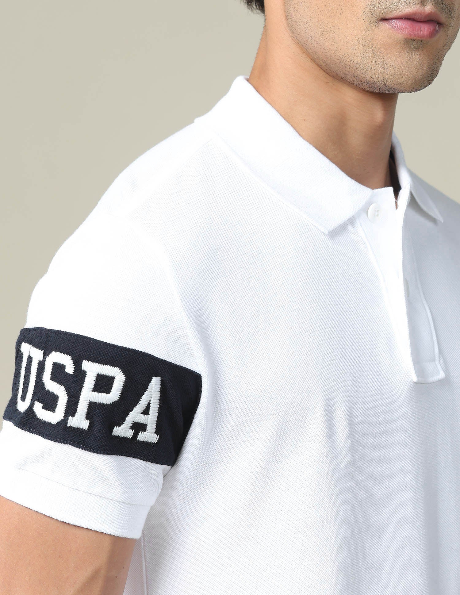Brand Embroidered Pique Polo Shirt White - U.S. POLO ASSN. | Large