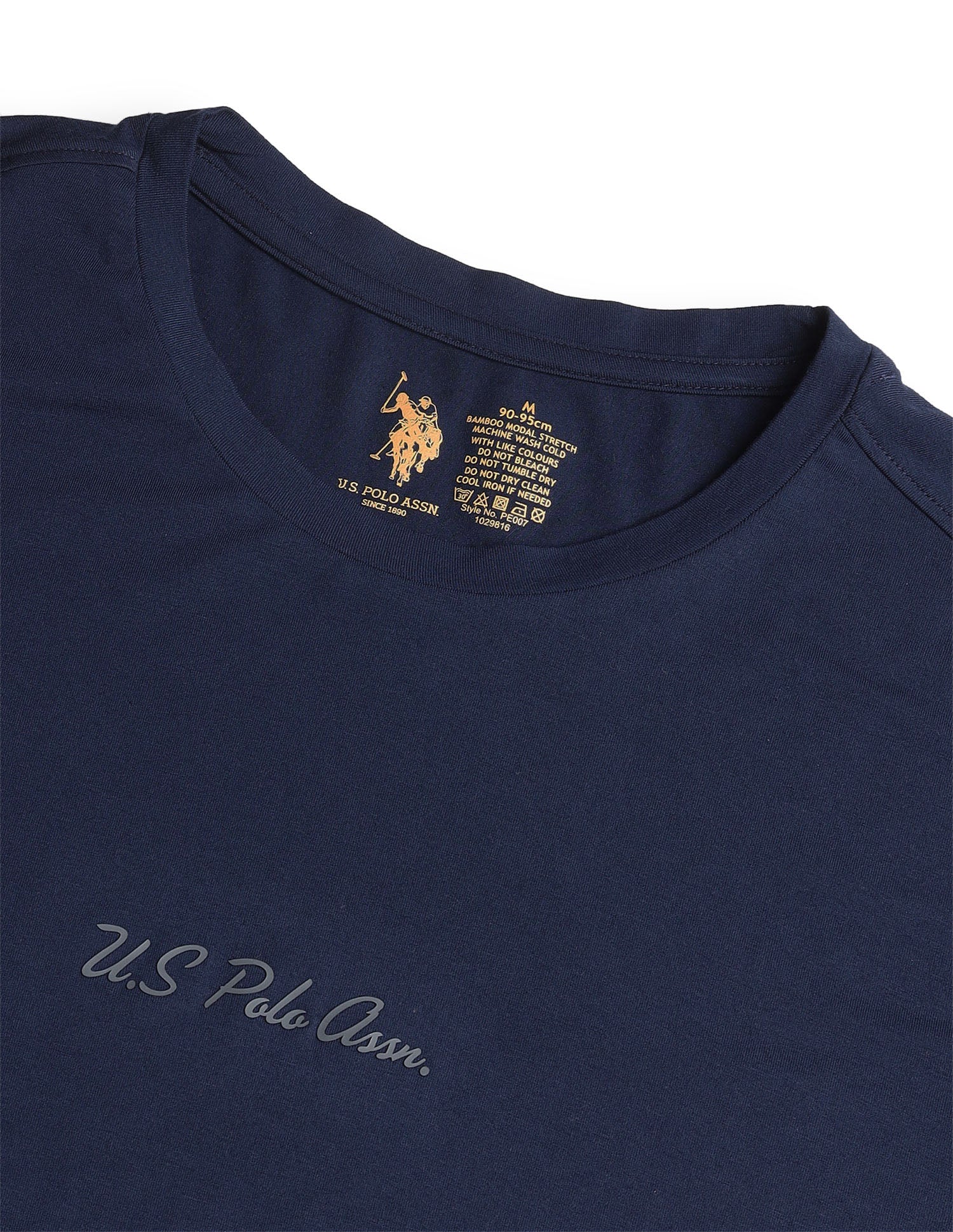 Round Neck Comfort Fit PE007-PL Lounge T-Shirt - Pack Of 1 Pageant Blue - U.S. Polo Assn. India | Large