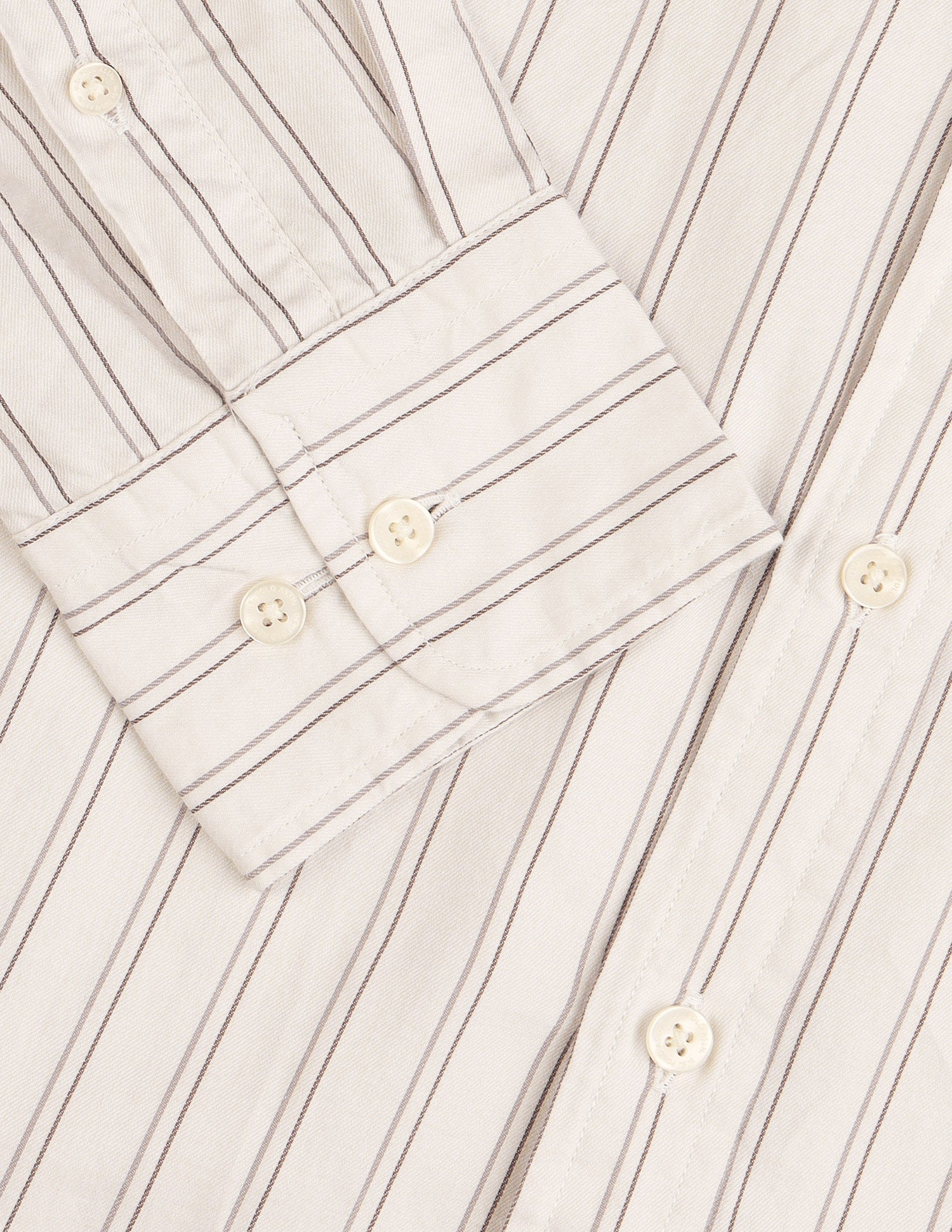Vertical Striped Twill Shirt Ivory - U.S. Polo Assn. India | Large