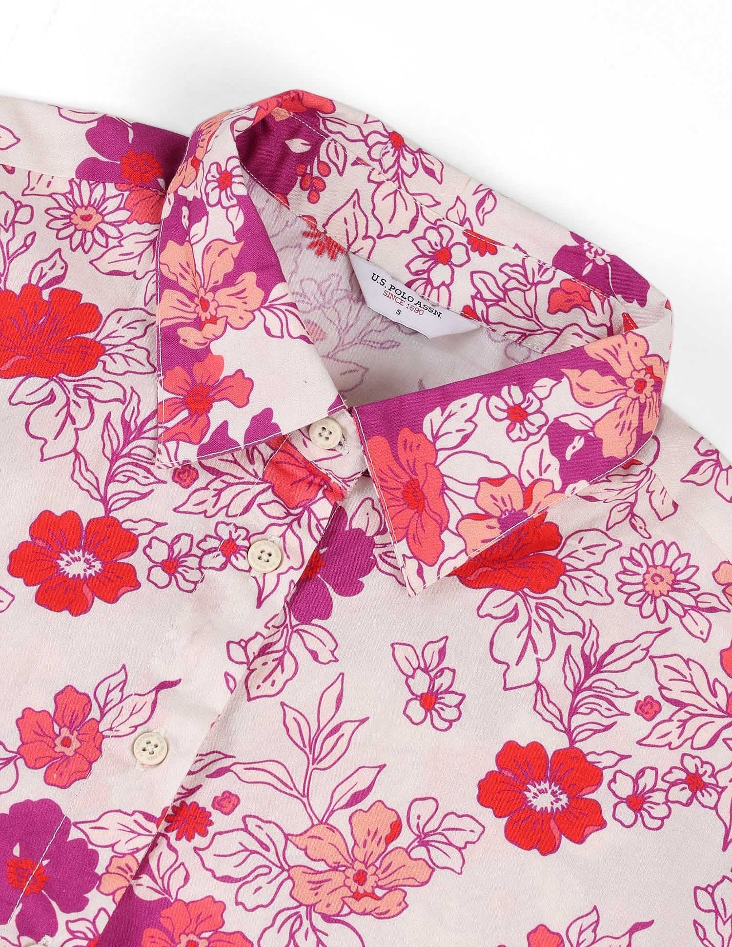 Relaxed Fit Floral Printed Shirt Multi-colour - U.S. POLO ASSN. | Large
