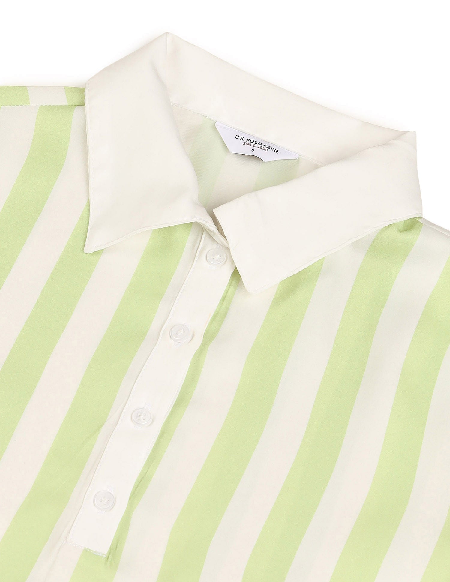 Vertical Striped Polo Top Lime Green - U.S. POLO ASSN. | Large