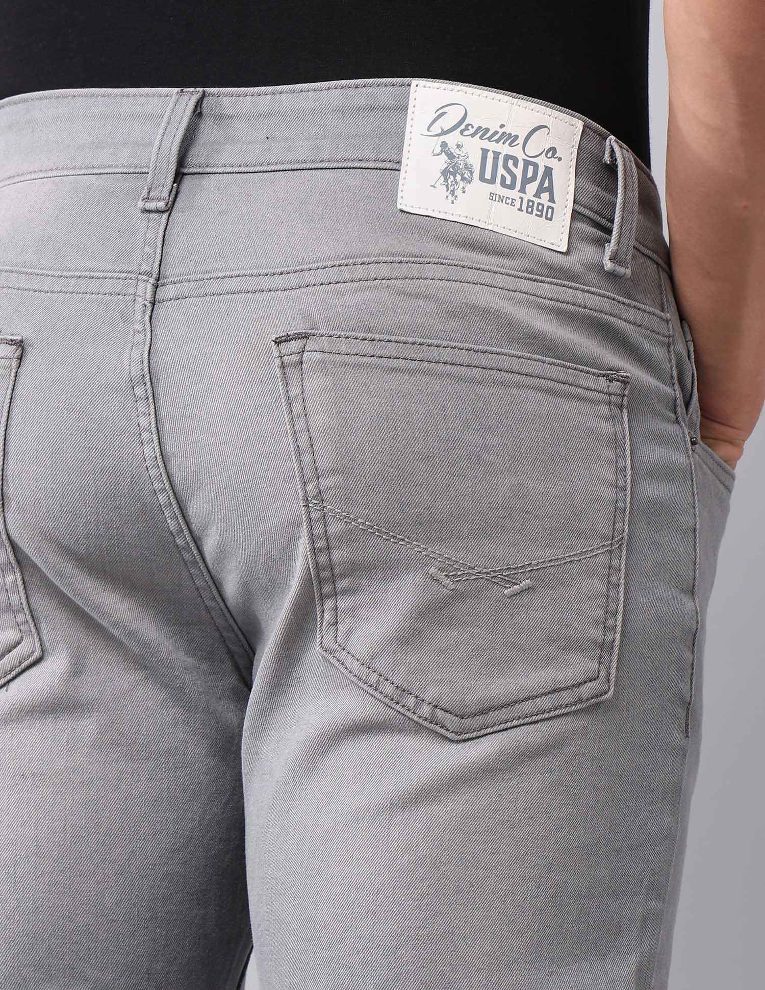 Brandon Slim Tapered Fit Grey Jeans Grey - U.S. POLO ASSN. | Large