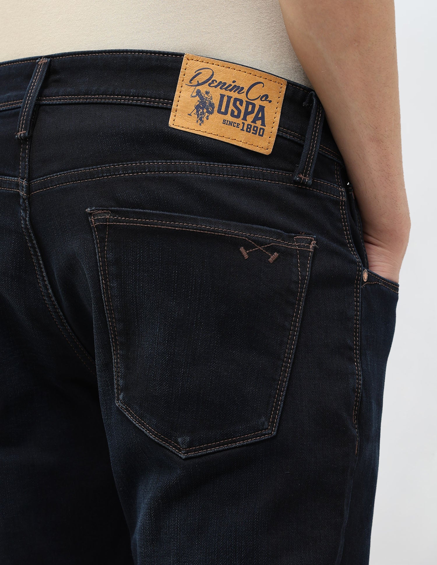 Henry Tapered Fit Blue Jeans Dark Blue - U.S. POLO ASSN. | Large