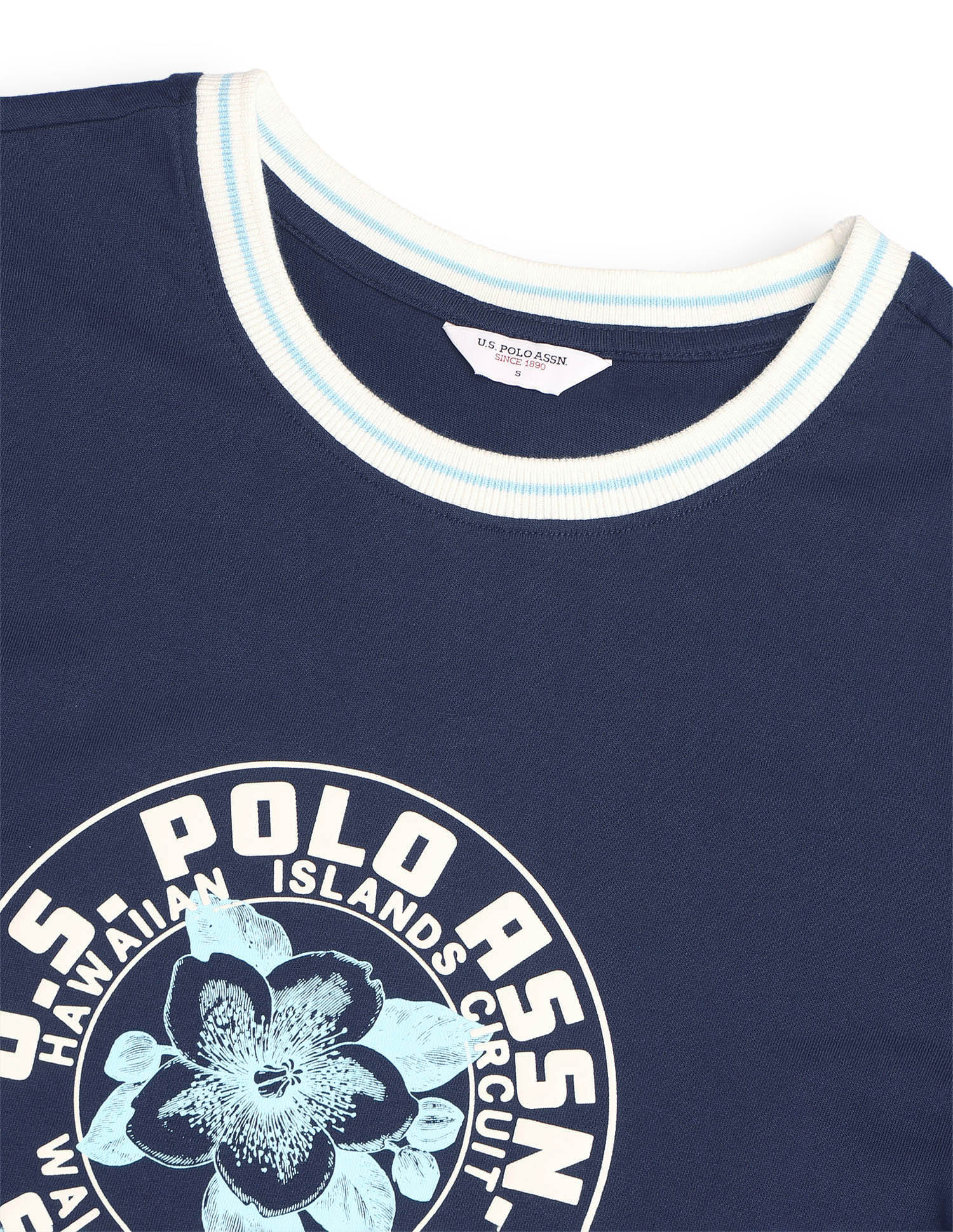 Regular Fit Brand Printed T-Shirt Blue - U.S. Polo Assn. India | Large