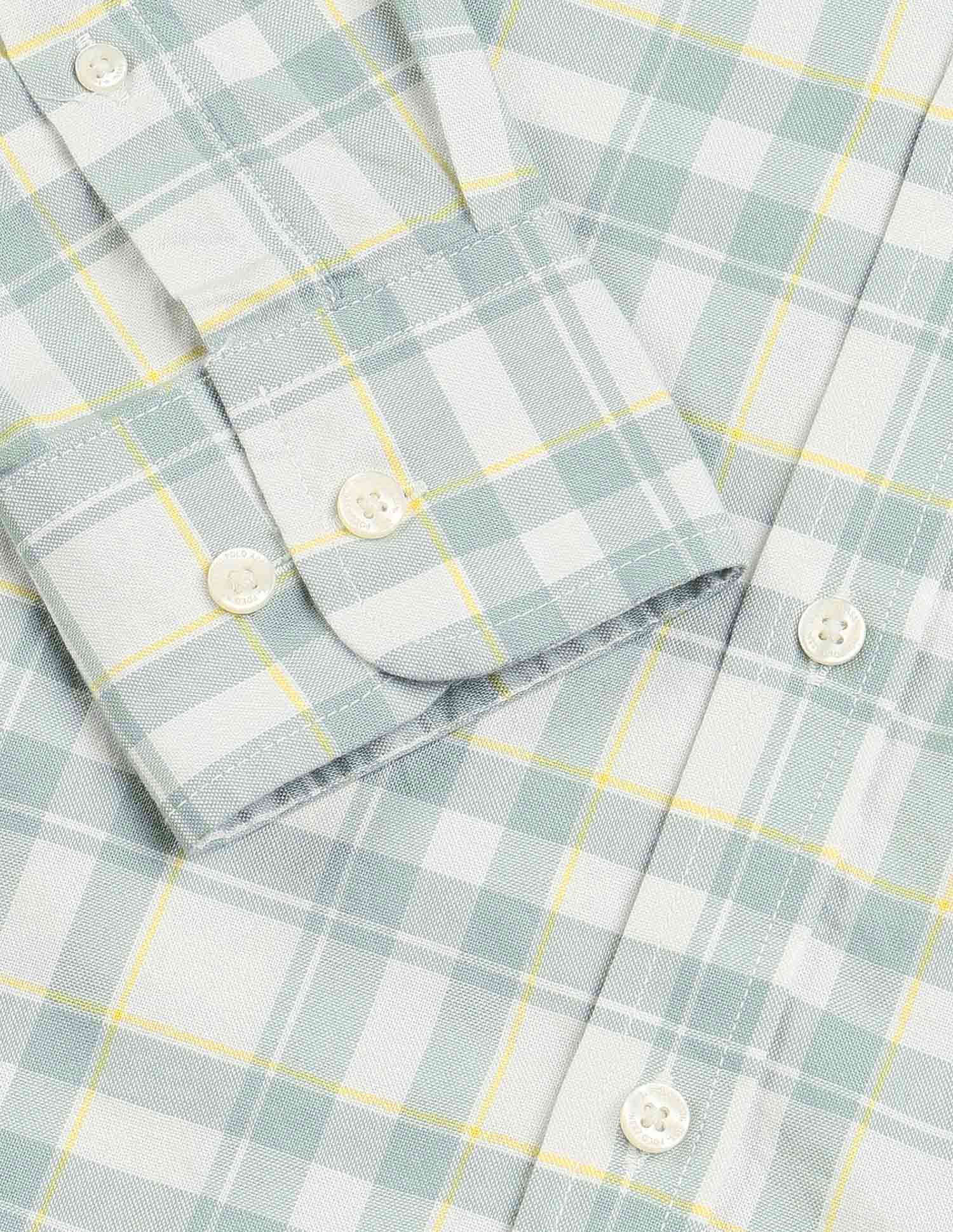 Grid Tattersall Checked Tailored Fit Shirt Light Green - U.S. POLO ASSN. | Large
