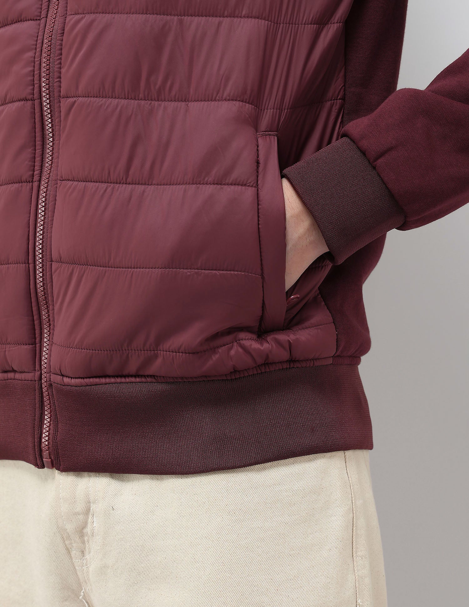 Solid Hooded Puffer Jacket Maroon - U.S. POLO ASSN. | Large