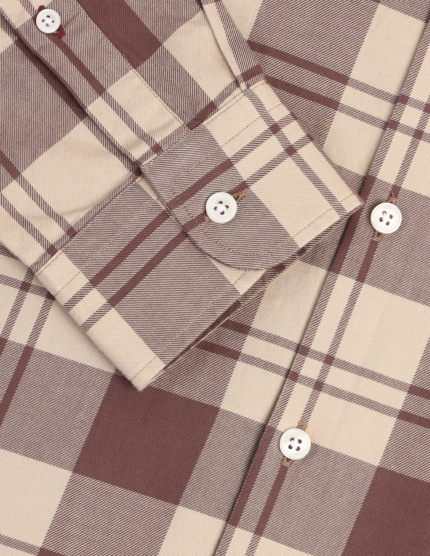 Plaid Checked Slim Fit Shirt Brown - U.S. POLO ASSN. | Large