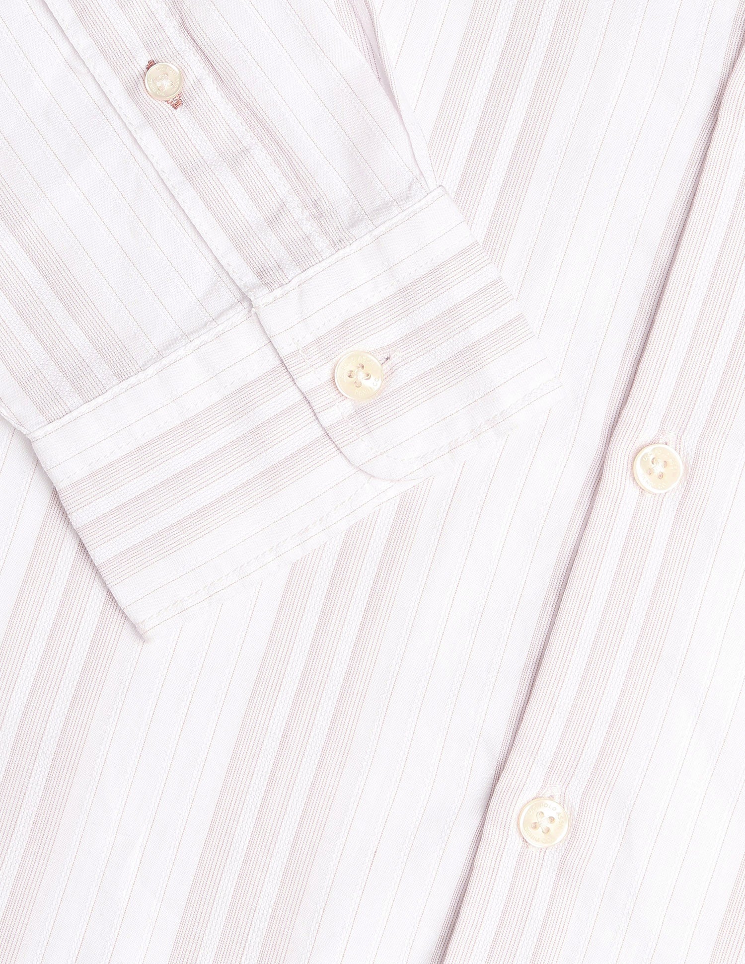 Vertical Striped Dobby Shirt Light Brown - U.S. Polo Assn. India | Large