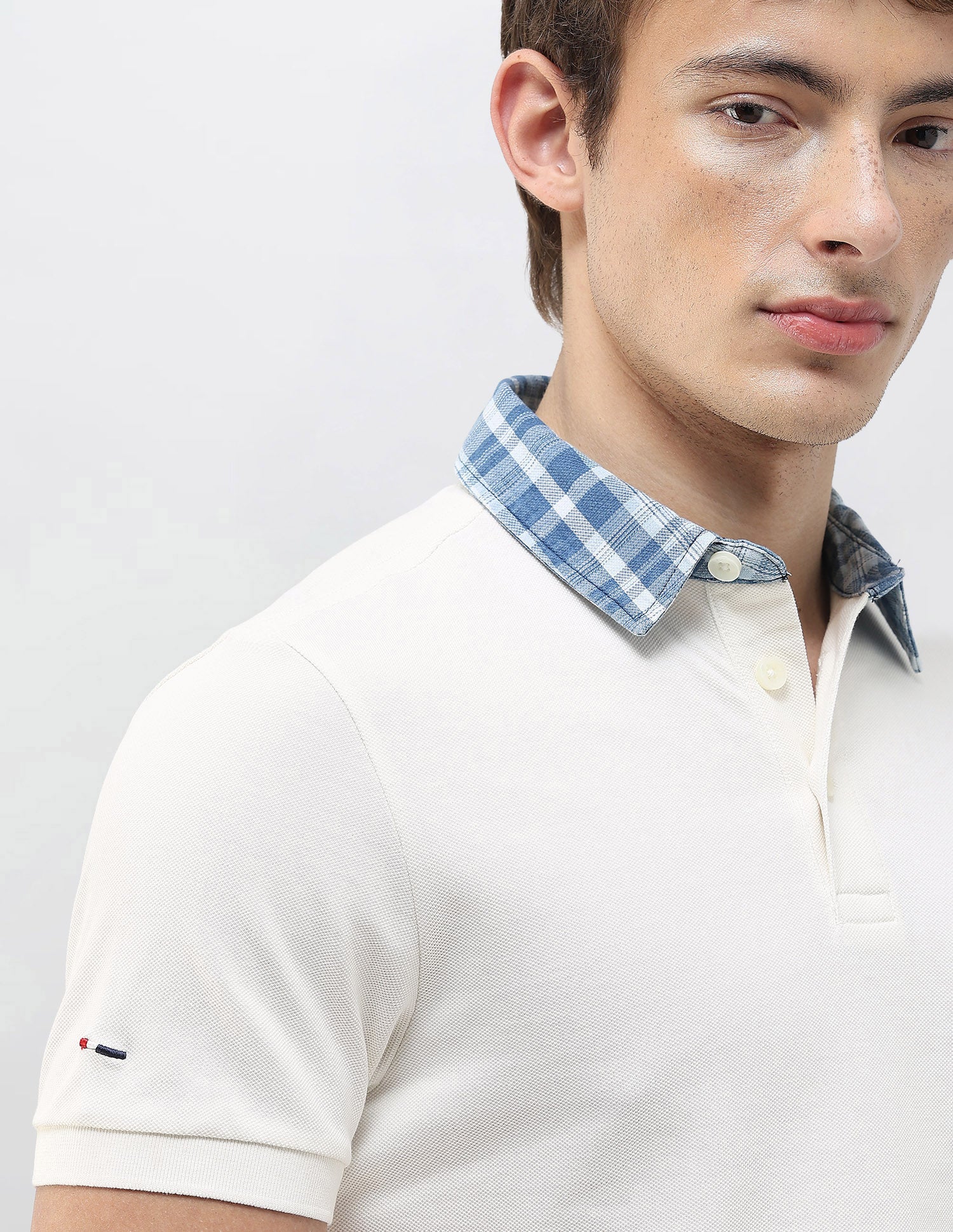 Solid Slim Fit Polo Shirt Ivory - U.S. Polo Assn. India | Large