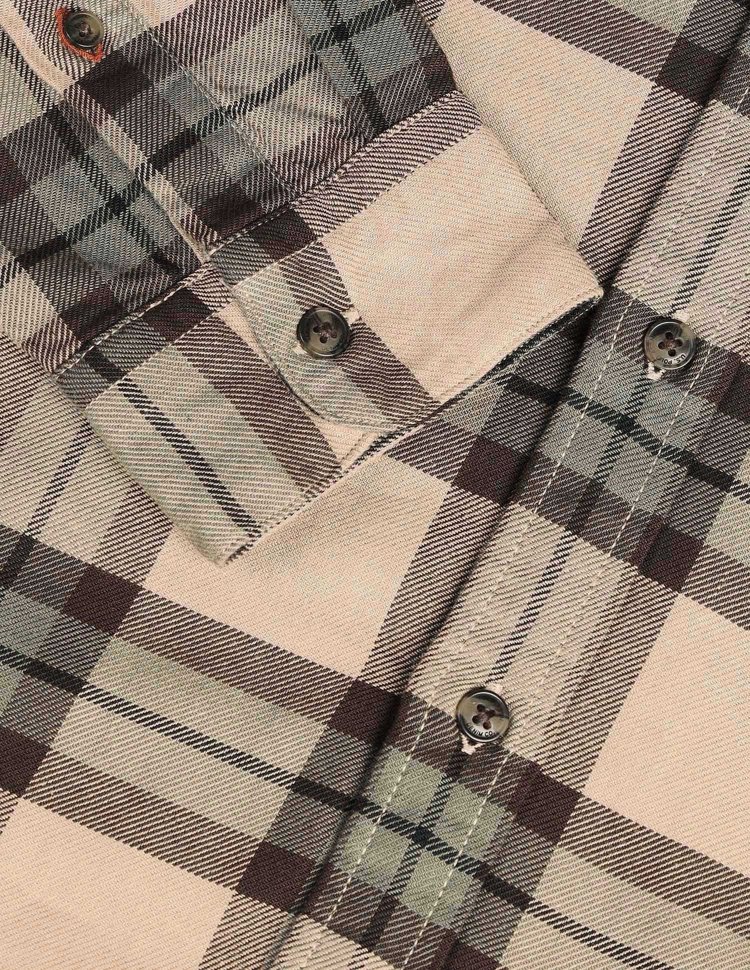 Tartan Checked Pure Cotton Shirt Olive - U.S. POLO ASSN. | Large