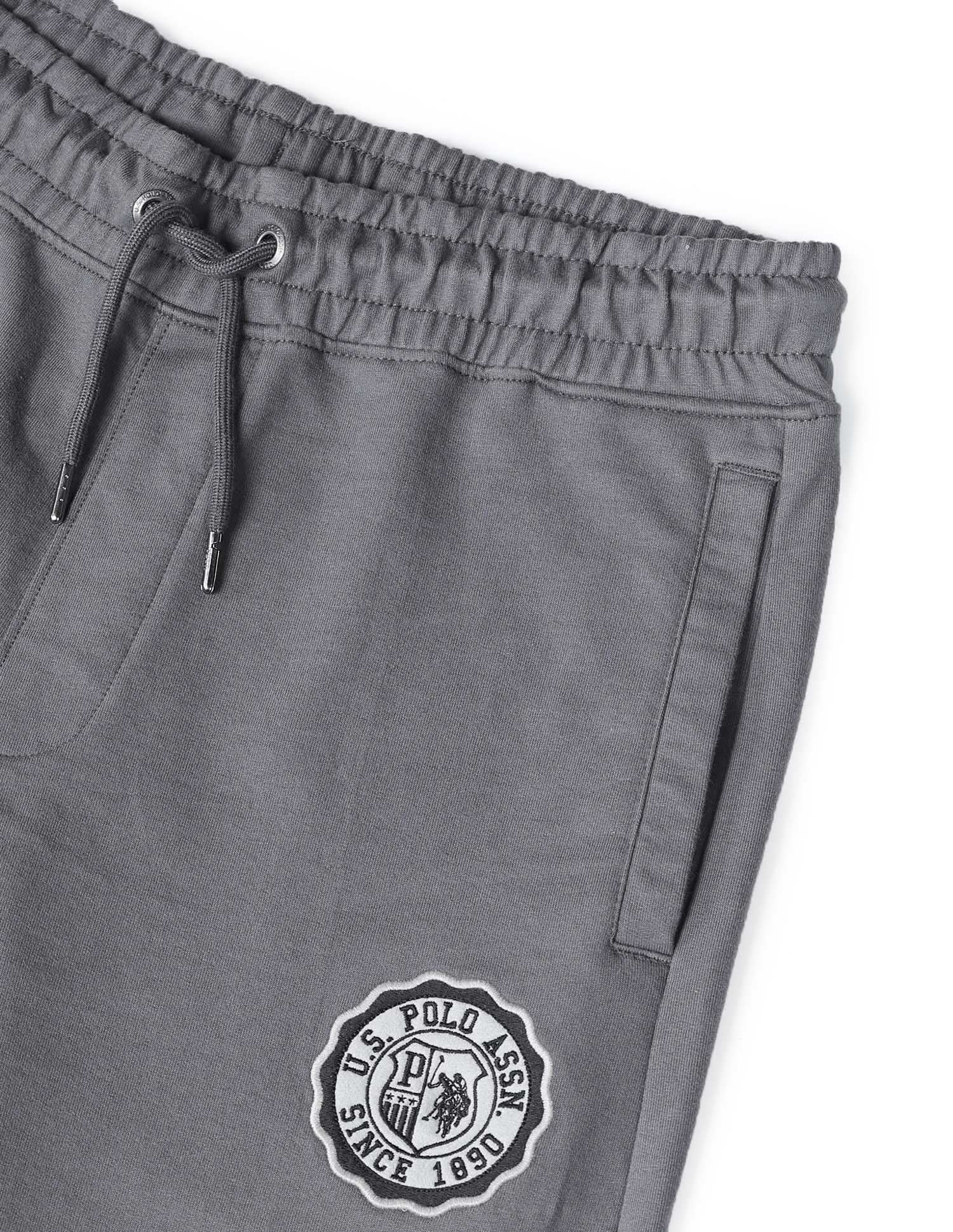Mid Rise Solid Track Pants Grey - U.S. POLO ASSN. | Large