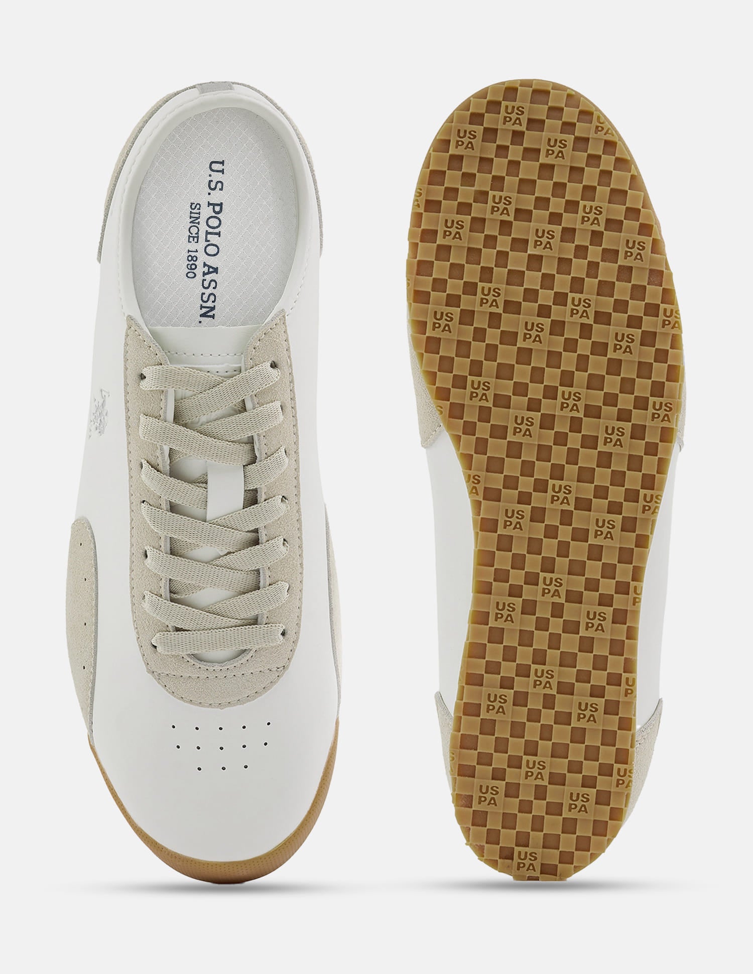 Round Toe Chukker 6 Suede Sneakers Off white - U.S. Polo Assn. India | Large