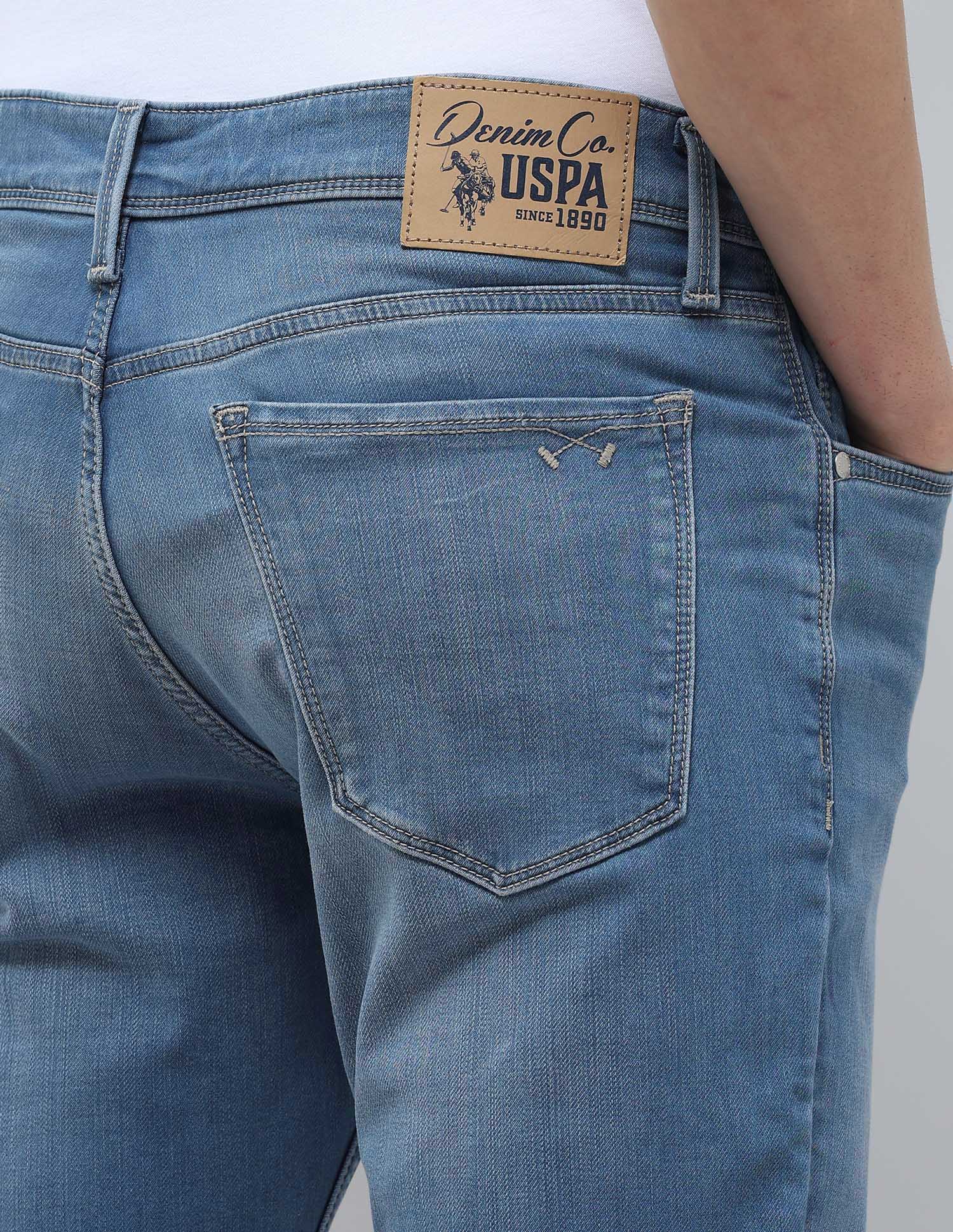 Brandon Slim-Tapered Fit Blue Jeans Light Blue - U.S. POLO ASSN. | Large