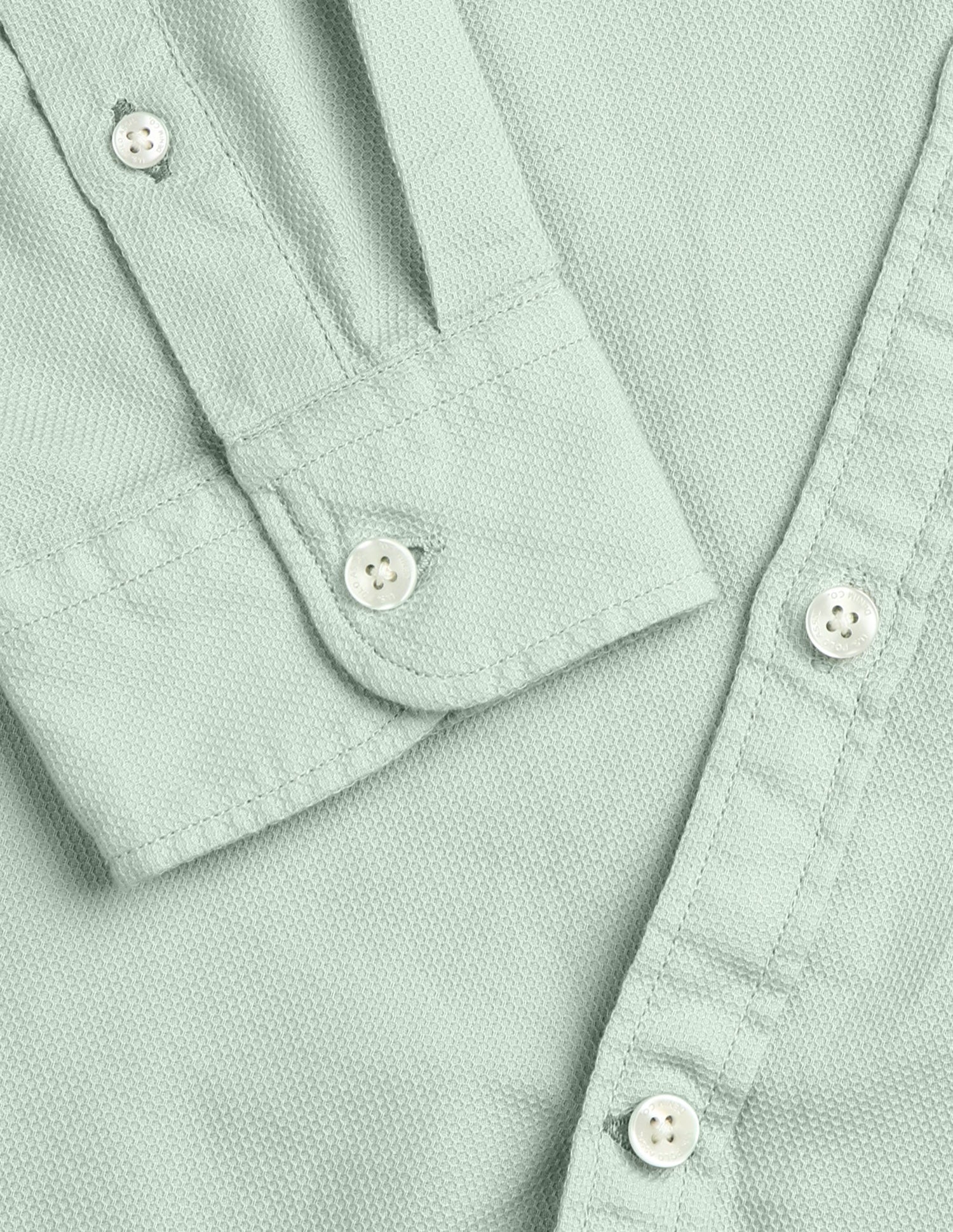 Textured Regular Fit Shirt Mint - U.S. Polo Assn. India | Large