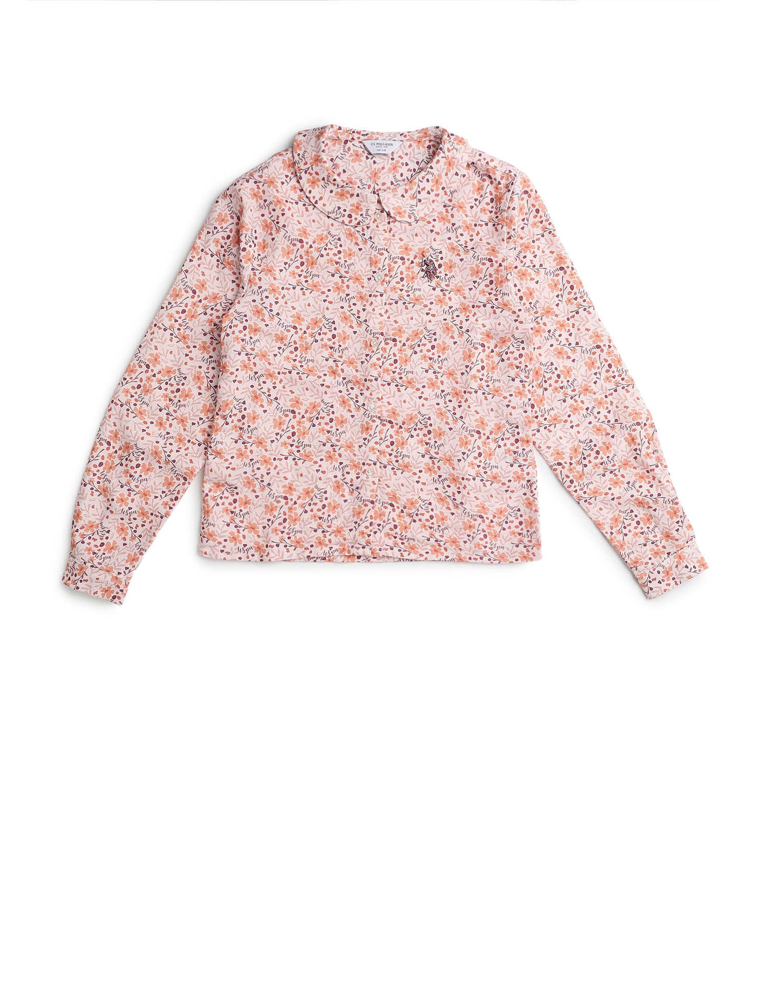 Girls Floral Brand Printed Regular Fit Top Multi6 - U.S. POLO ASSN. | Large