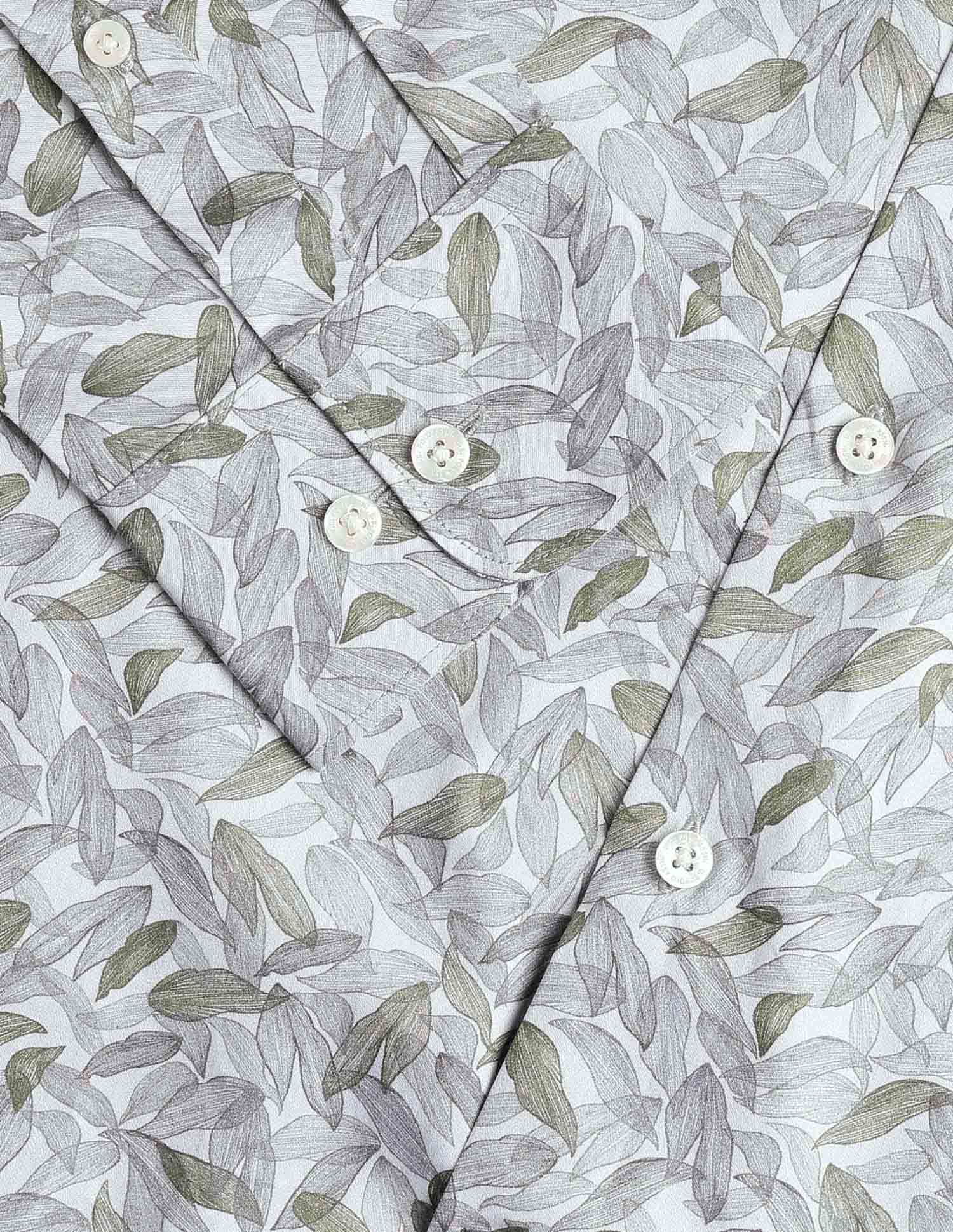 Tropical Printed Satin Shirt Grey - U.S. Polo Assn. India | Large
