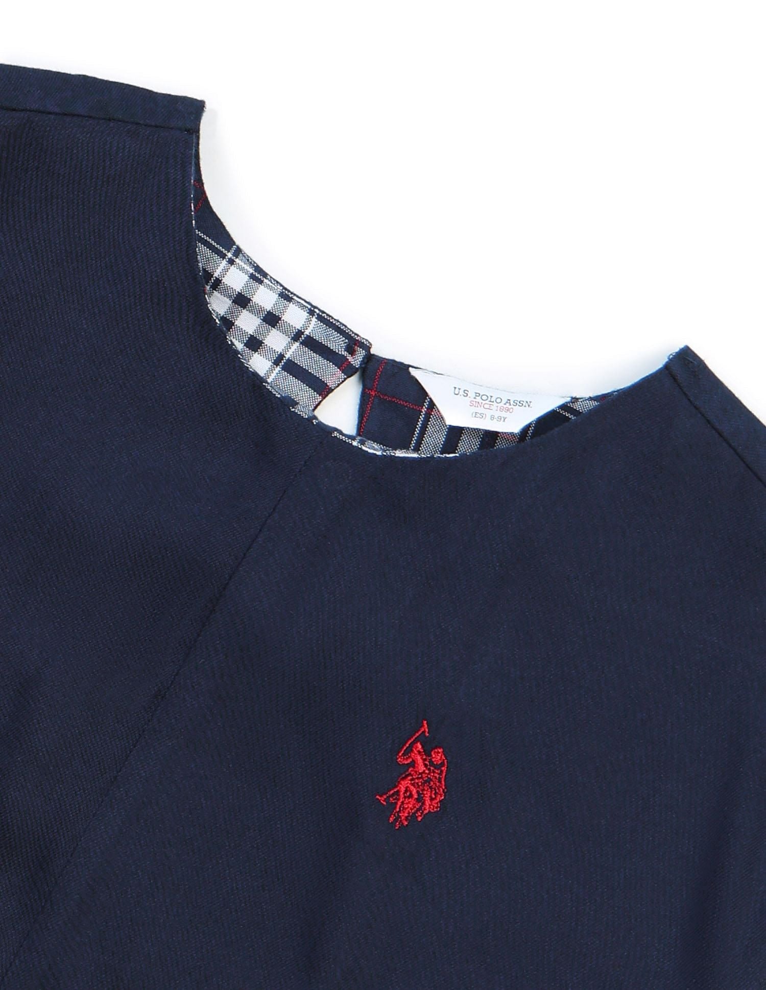 Girls Tie Up Sleeves Regular Top Navy - U.S. POLO ASSN. | Large