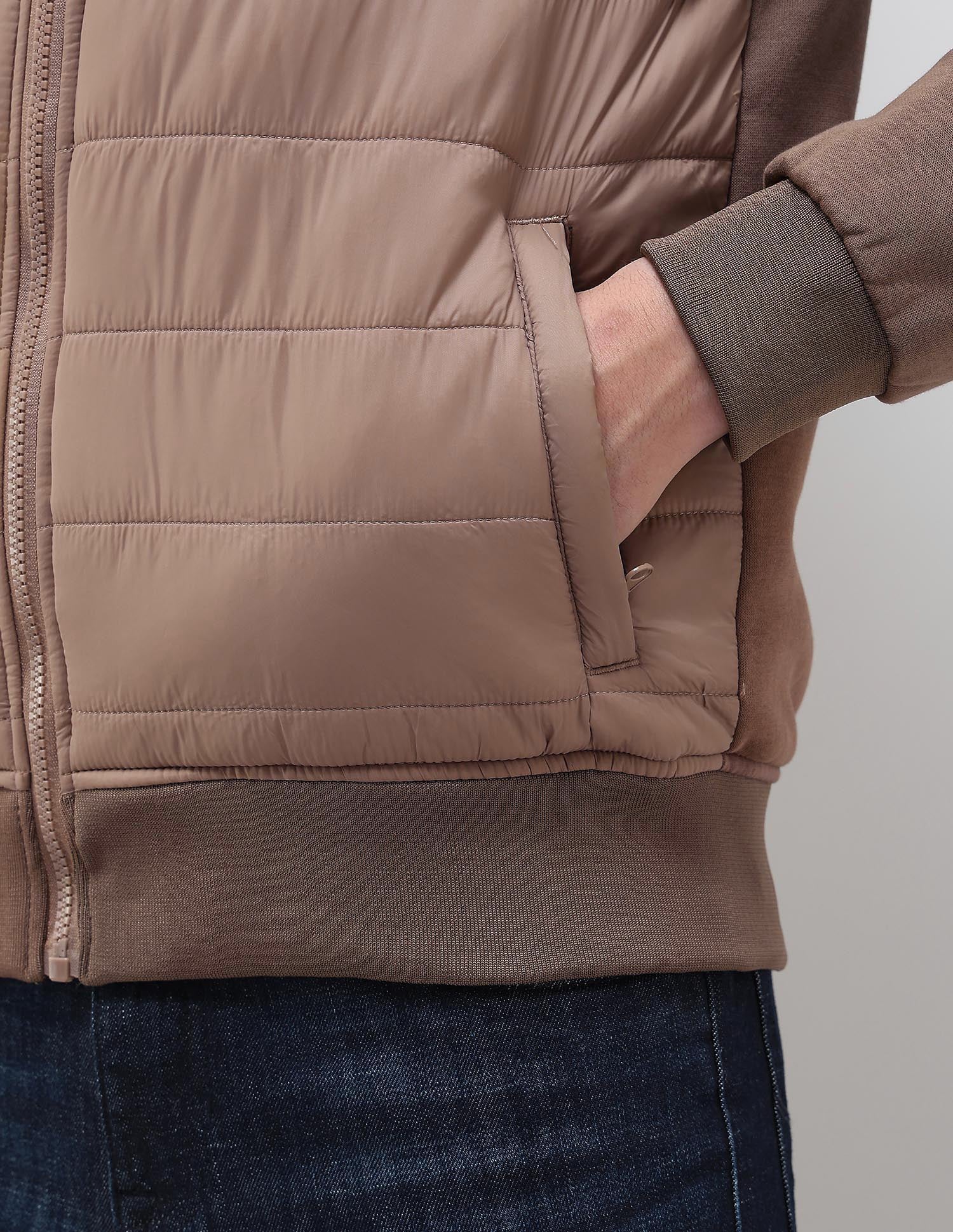 Solid Hooded Puffer Jacket Khaki - U.S. POLO ASSN. | Large