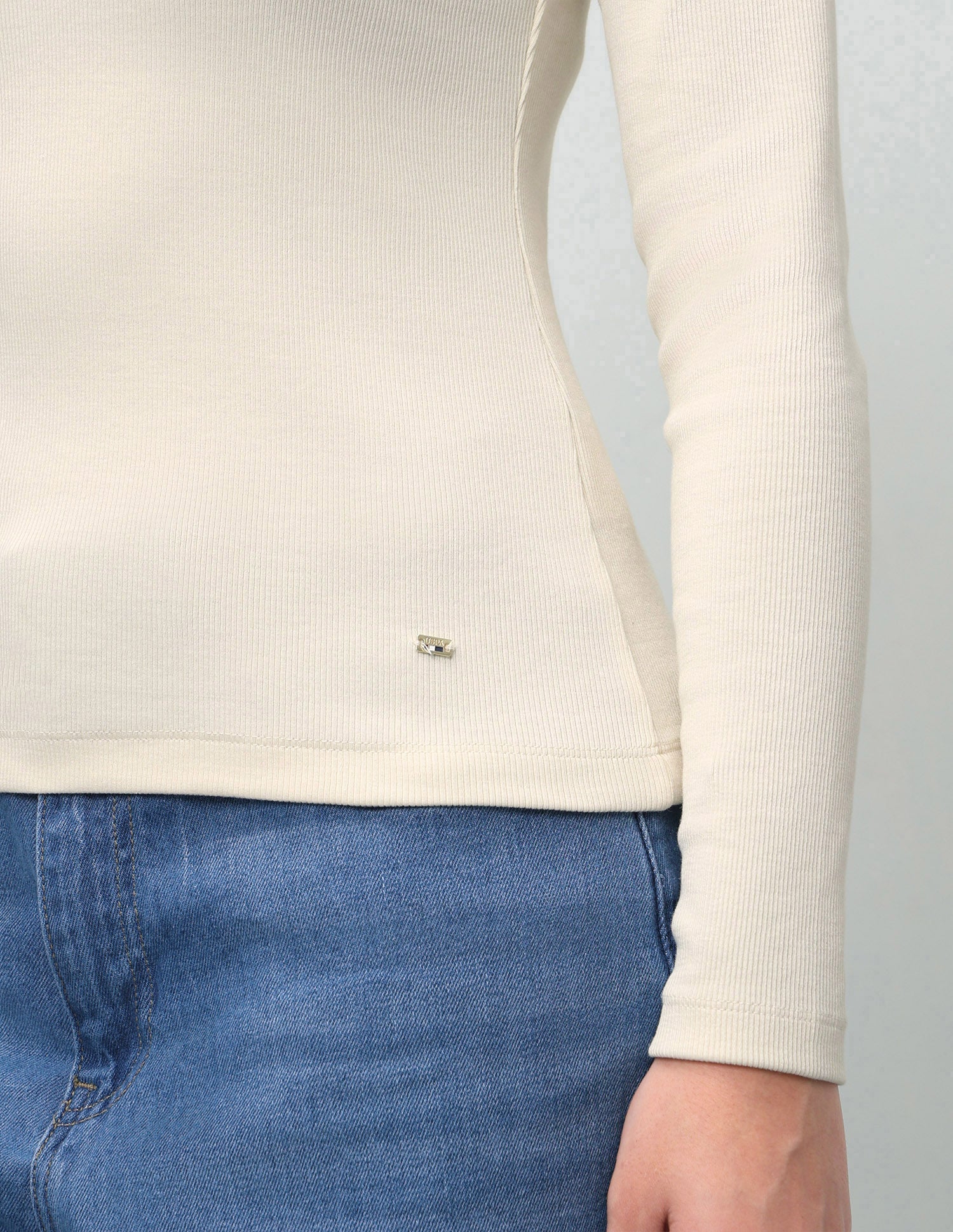 Textured Regular Fit Top Beige - U.S. Polo Assn. India | Large