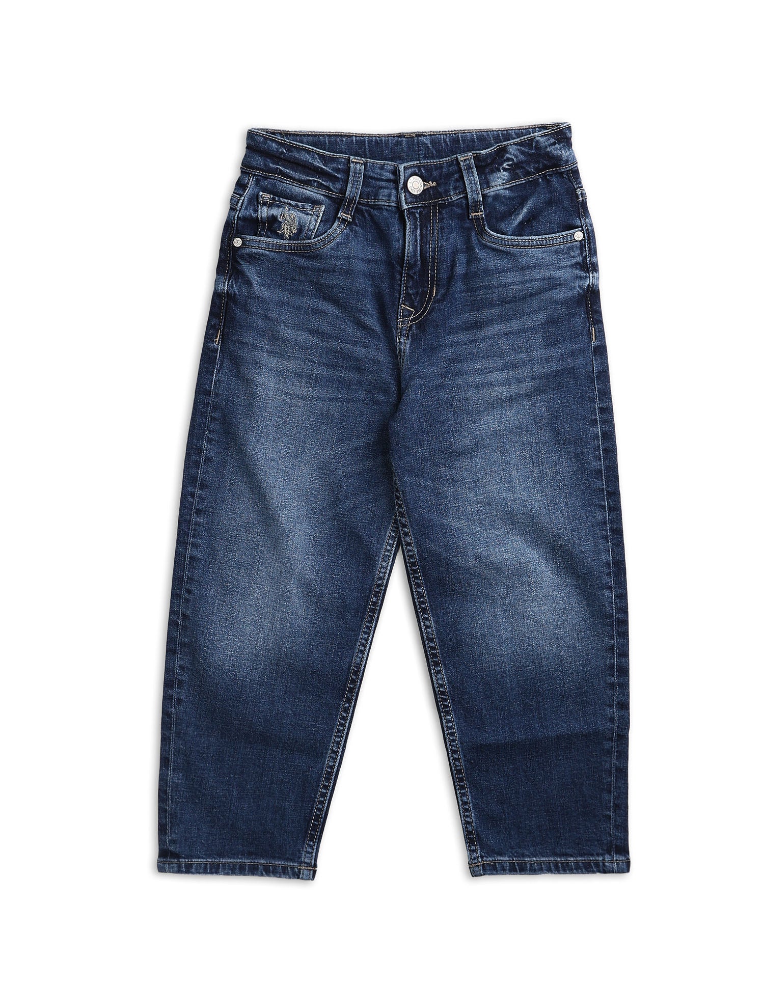 Boys Whiskered Baggy Fit Jeans Med Blue - U.S. POLO ASSN. | Large
