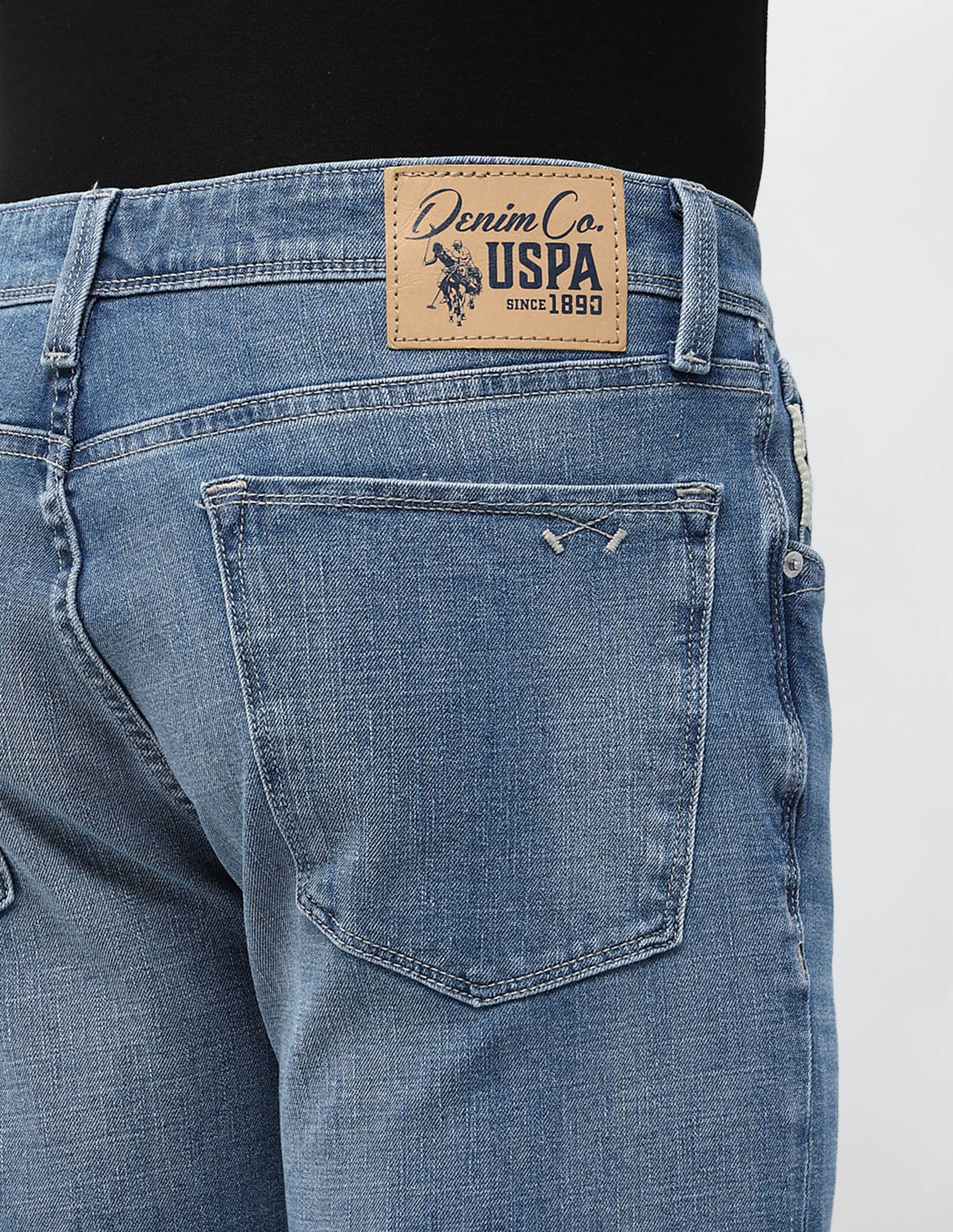 Regallo Skinny Fit Blue Jeans Light Blue - U.S. Polo Assn. India | Large
