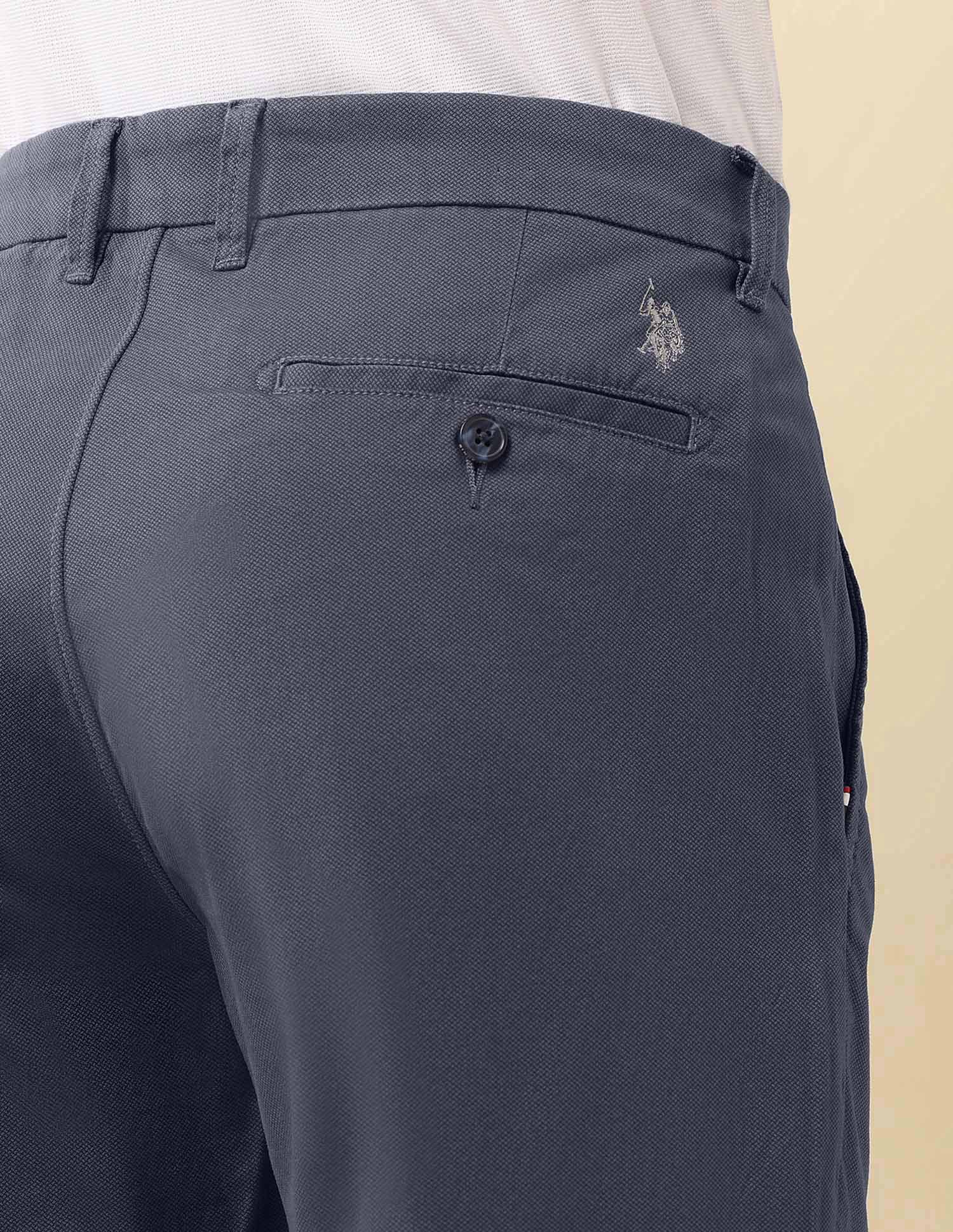 Mid Rise Riley Straight Fit Trousers Blue - U.S. POLO ASSN. | Large