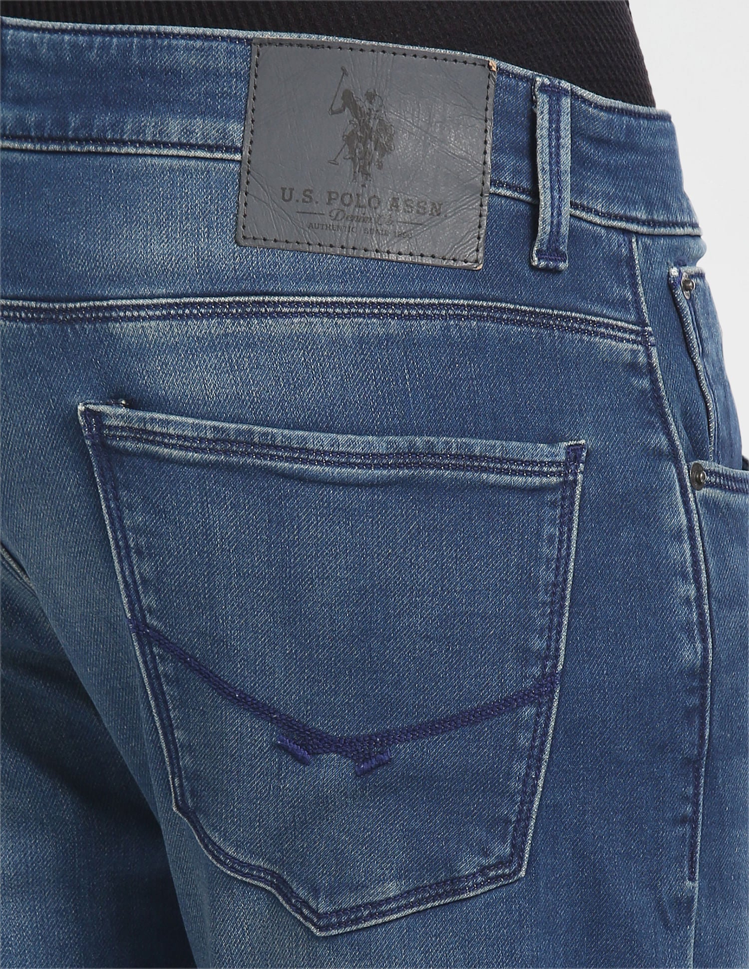 Henry Cropped Fit Mid Rise Jeans Blue - U.S. Polo Assn. India | Large