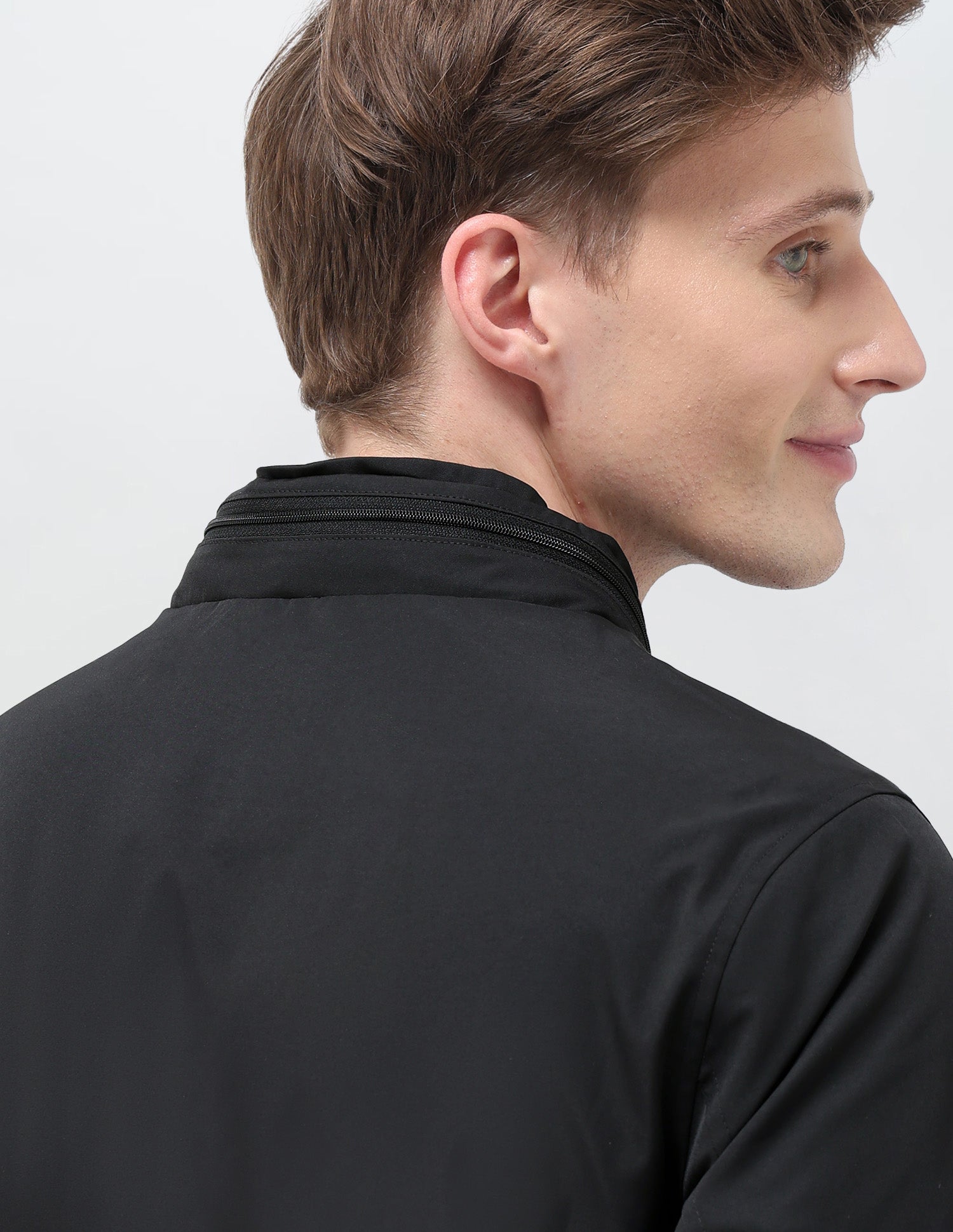 Regular Fit Solid Packable Hood Jacket Black - U.S. Polo Assn. India | Large