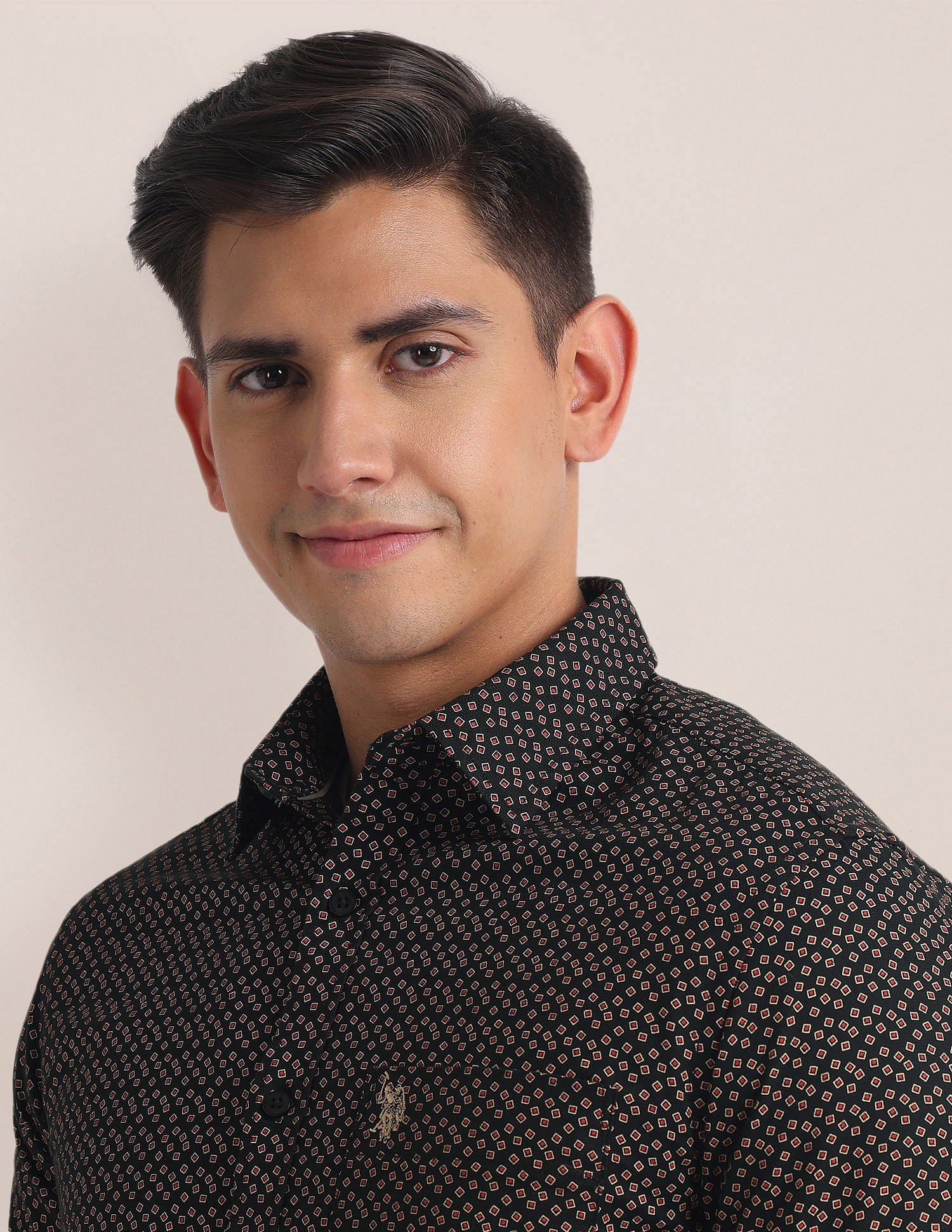 Premium Cotton Twill Shirt Black - U.S. Polo Assn. India | Large